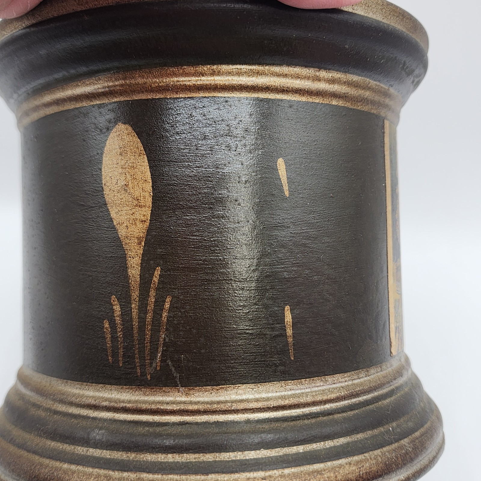 Vtg Comoys Of London Smoke Tobacco Jar Canister Humidor Locomotive Train Italy