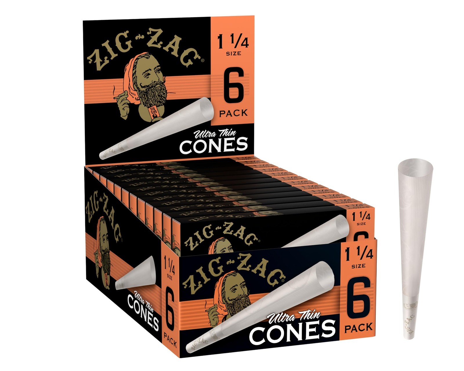 Pre Rolled Cones 1 1/4 Size Ultra Thin (24-6 Packs) – Slow Burning Pre Rolled…