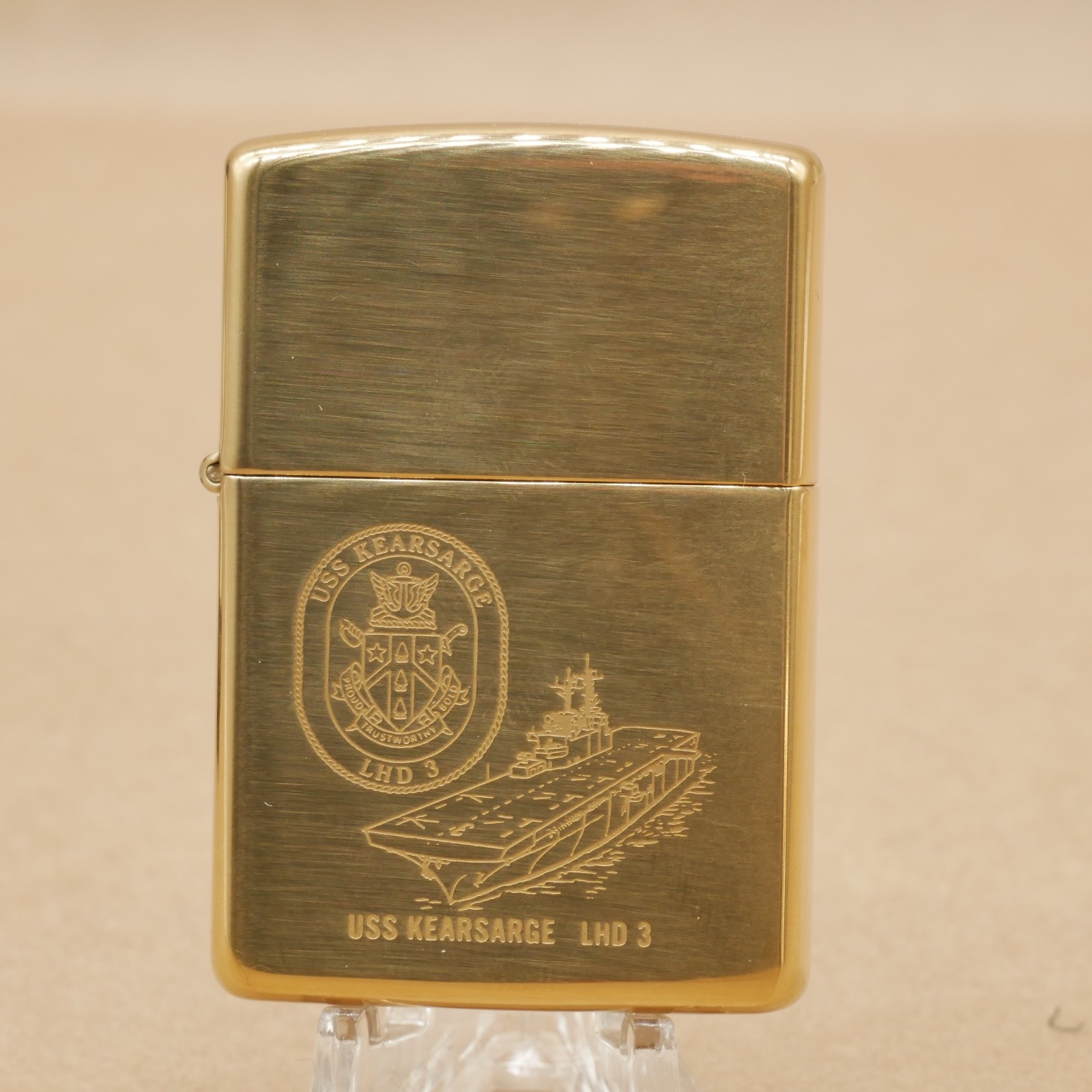 ZIPPO 1997 USS KEARSARGE LHD 3 TRUSTWORTHY BRASS