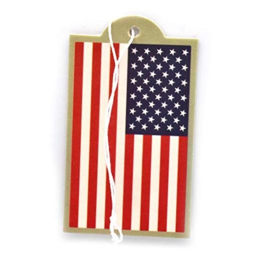 Red White and Blue American Flag Automotive Air Fresheners 6 Count (Pack of 1)