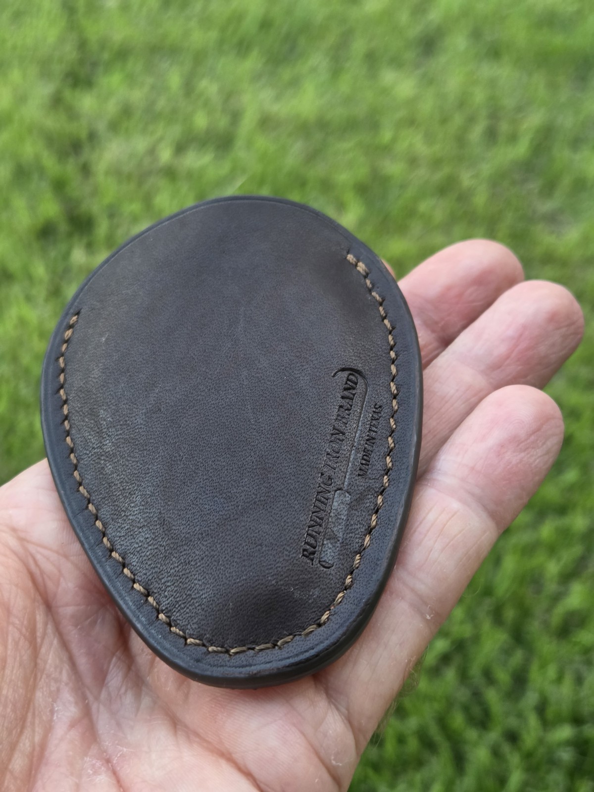 Xikar Xi cigar cutter travel sleeve case Dark Brown half quill ostrich skin