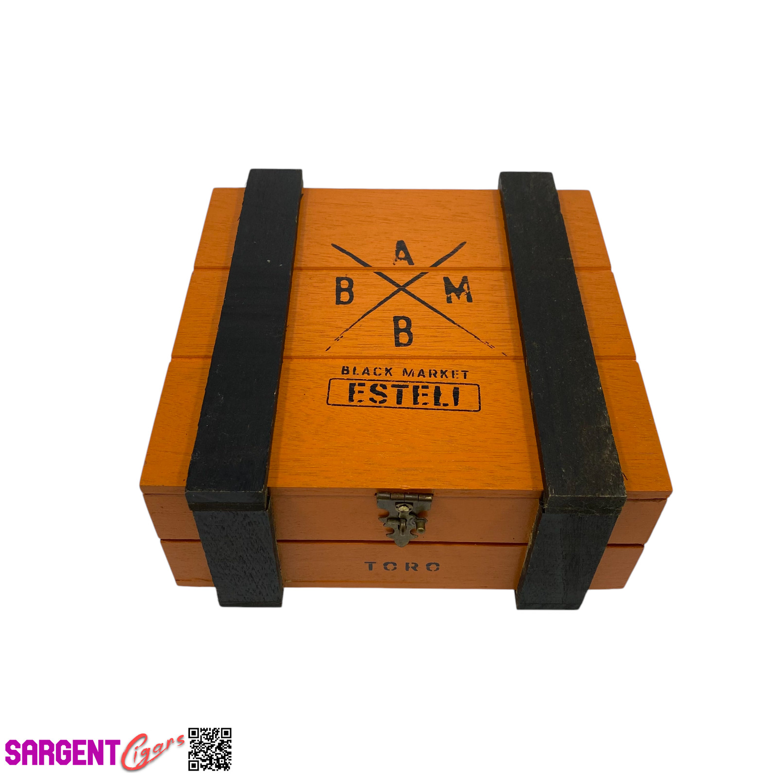 Alec Bradley Black Market Esteli Toro Empty Wooden Cigar Box 7×7.5×3.5