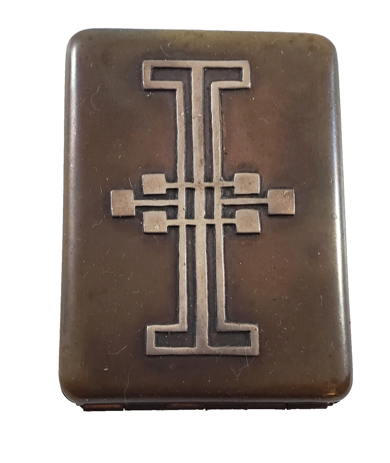 ~Vintage Heintz Sterling Silver Bronze Match Book Holder Arts & Crafts ~