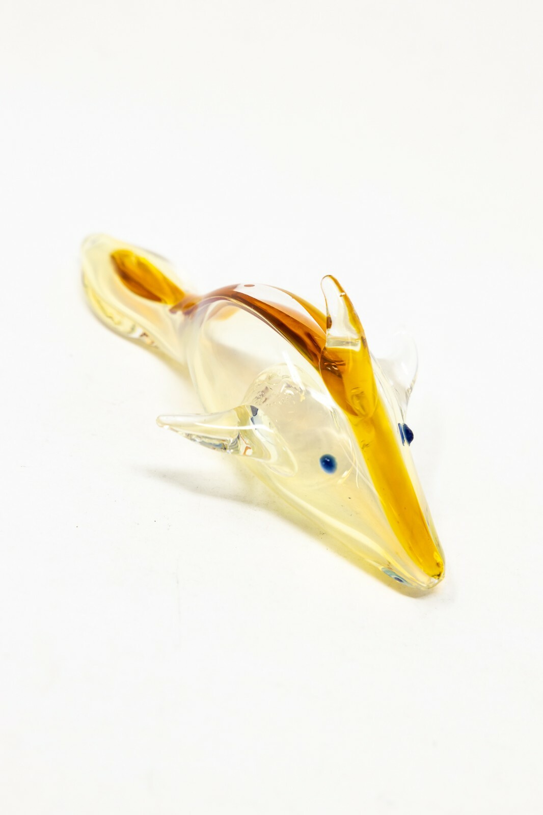 5″ Collectible Amber Dolphin TOBACCO Glass Handmade Smoking Pipe – Fast Shipping