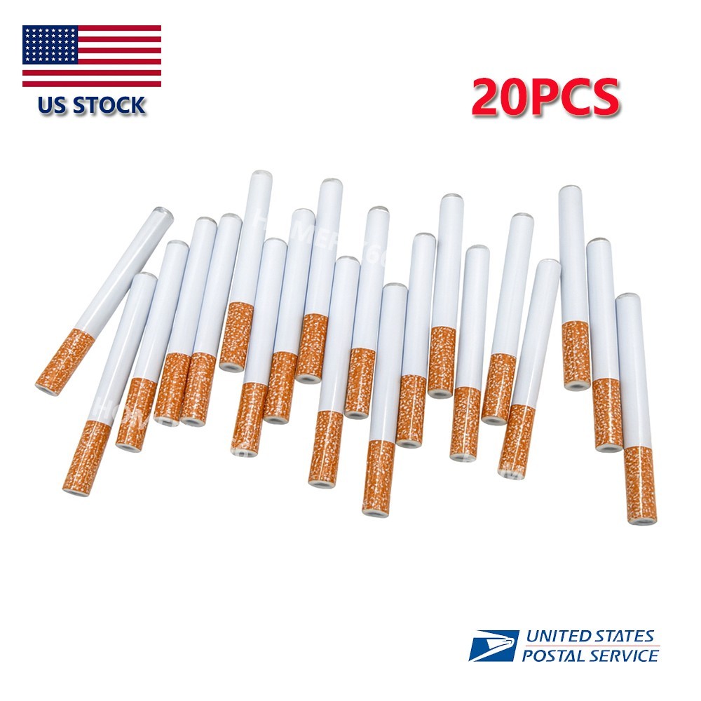 20-Pack Metal One Hitter Dugout Pipe Cigarette Bat Large 78mm / 3″ Free Shipping