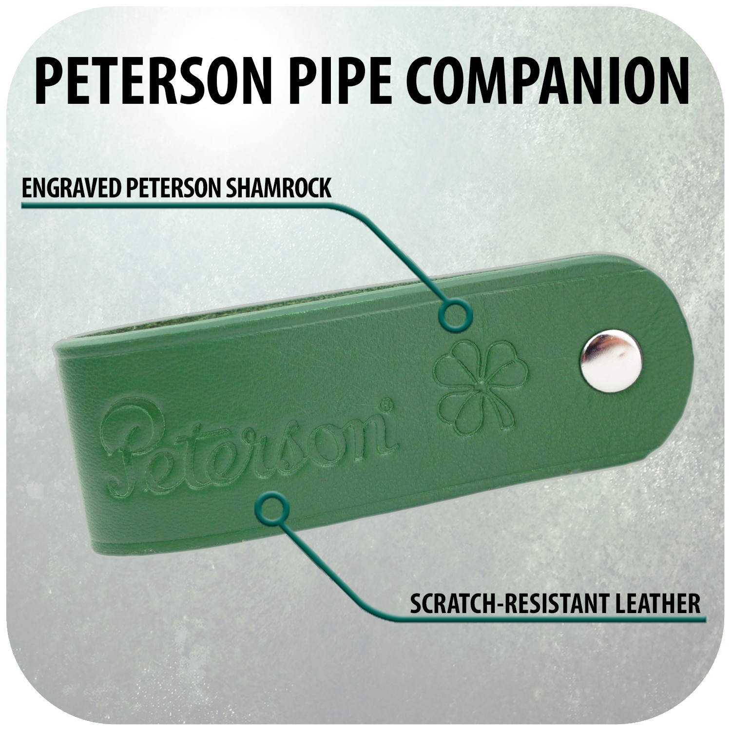 Peterson Pipes Genuine Leather Minimalist Pipe Stand – Shamrock Green