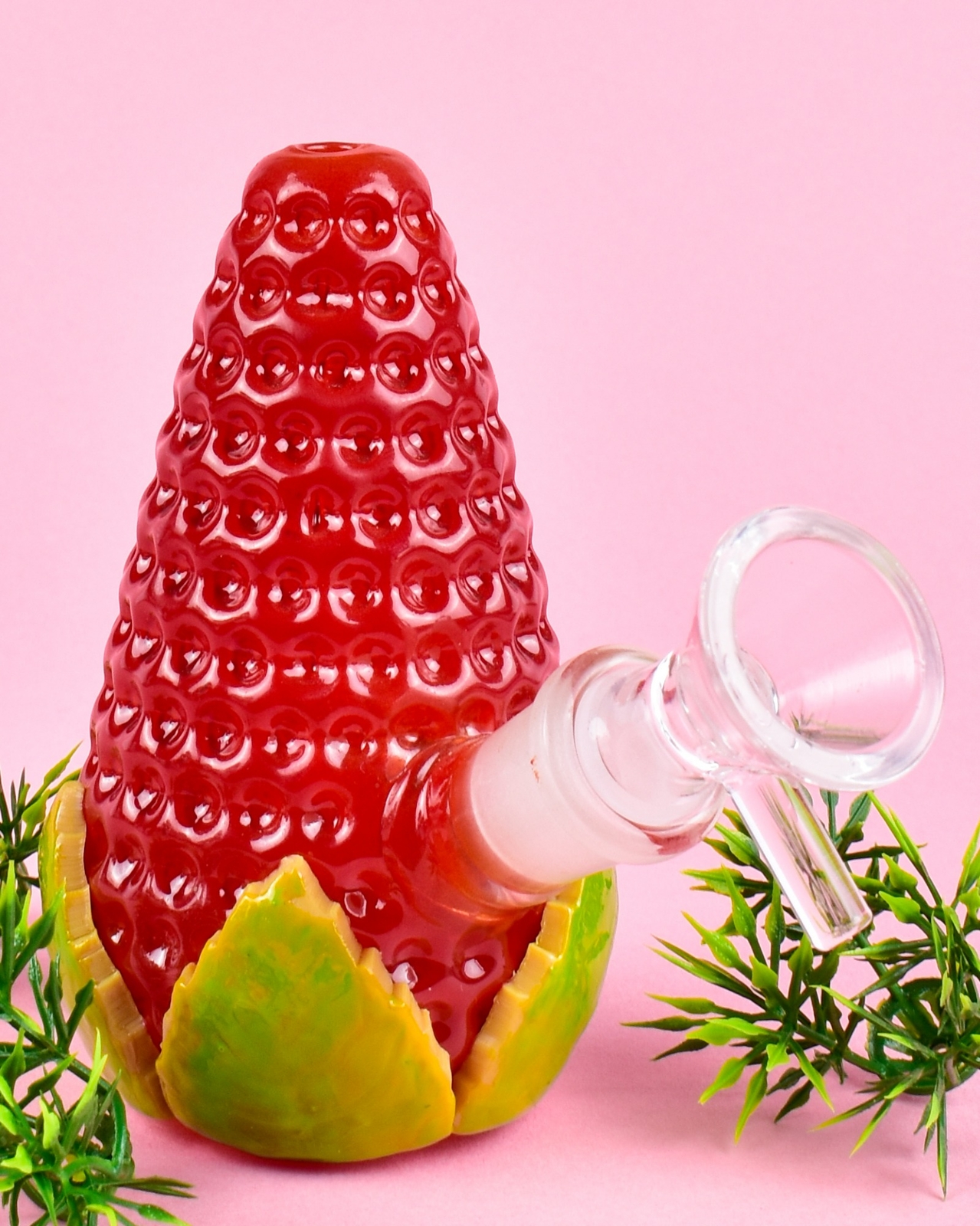 Mini Bong Glass Water Pipe Mini Strawberry Bong Mini Hookah Cute Bong *USA*