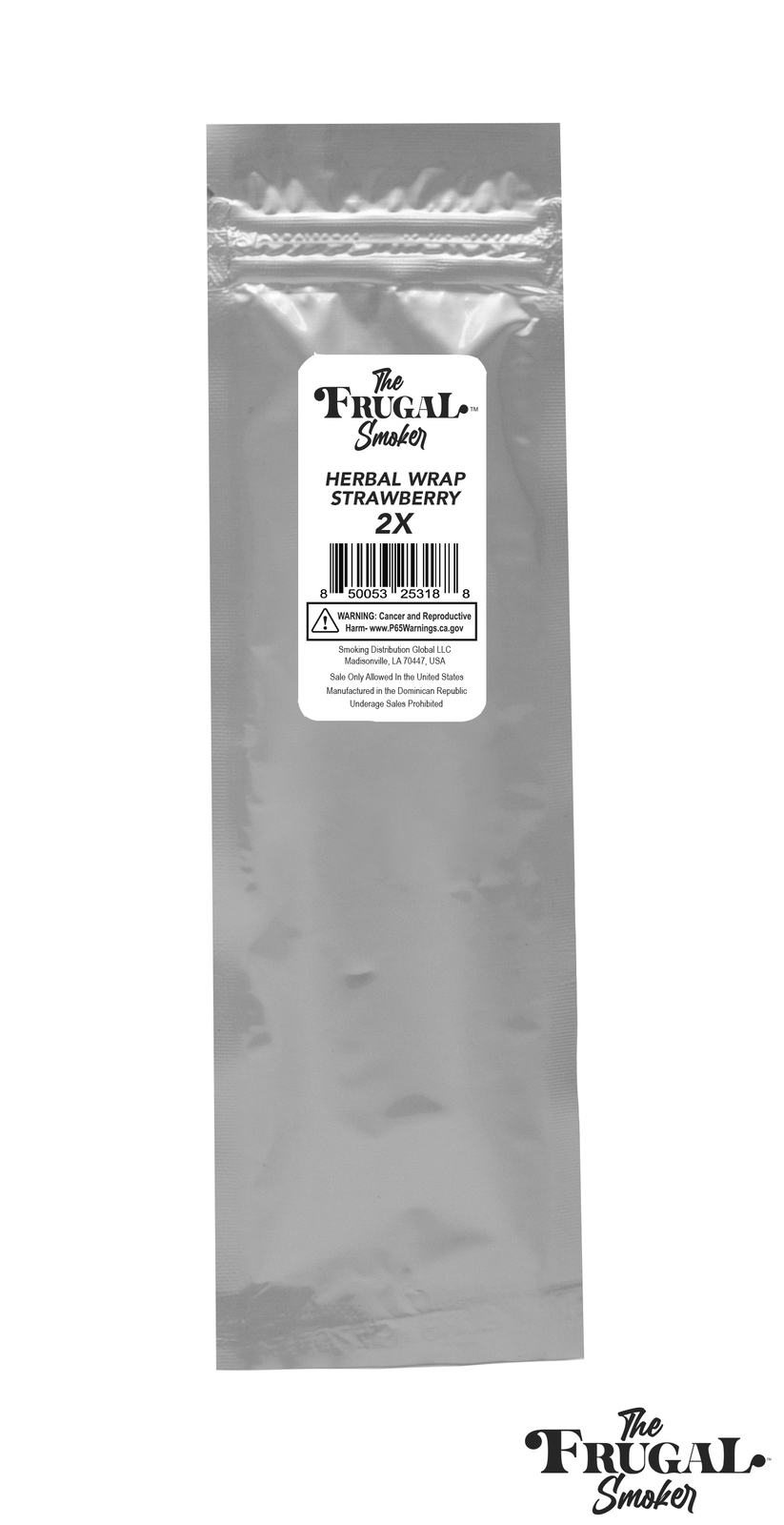 The Frugal Smoker STRAWBERRY Herbal Wraps (3 Packs of 2 Wraps)