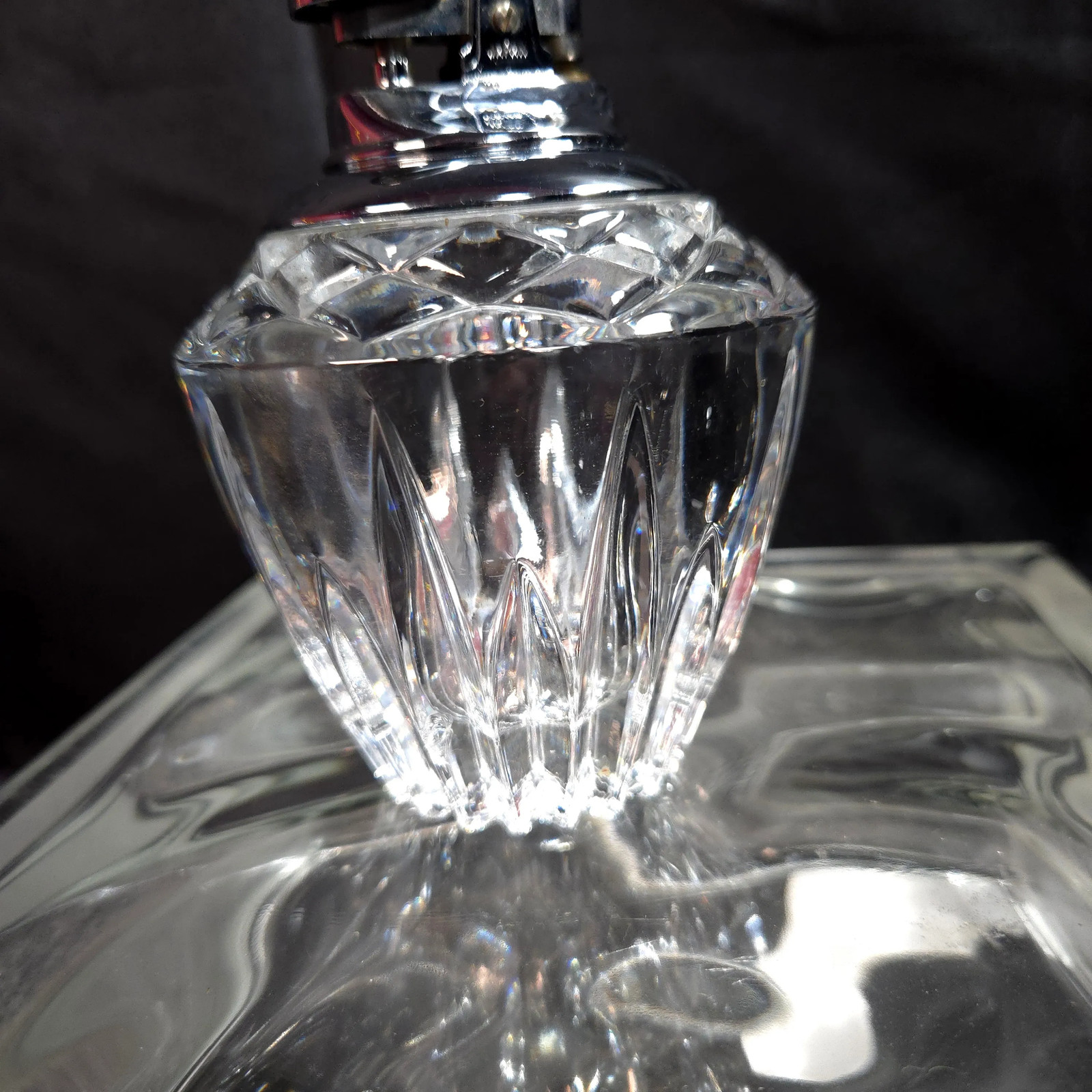 Vintage princess House highlights lead crystal table lighter Japan