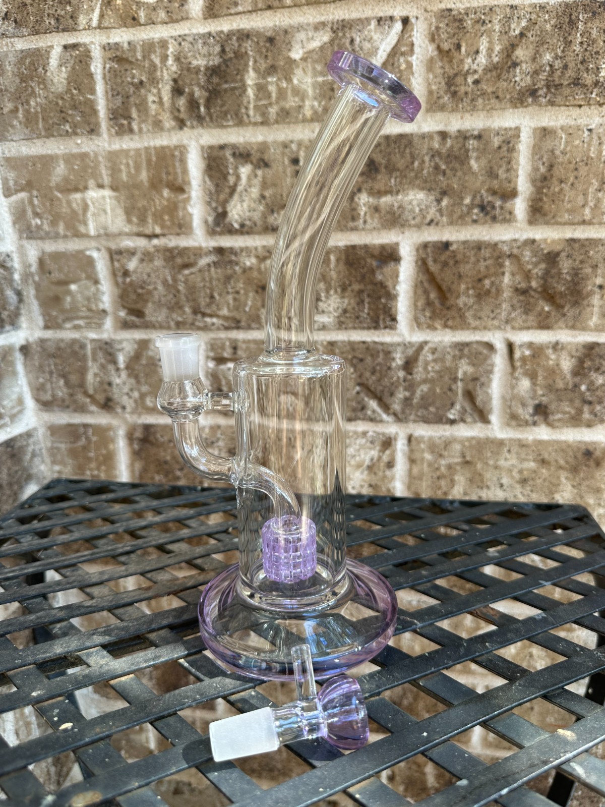 12″ 30CM Green Glass Water Pipe Bong Hookah Mass Tree Percolator Bongs 14mmBowl