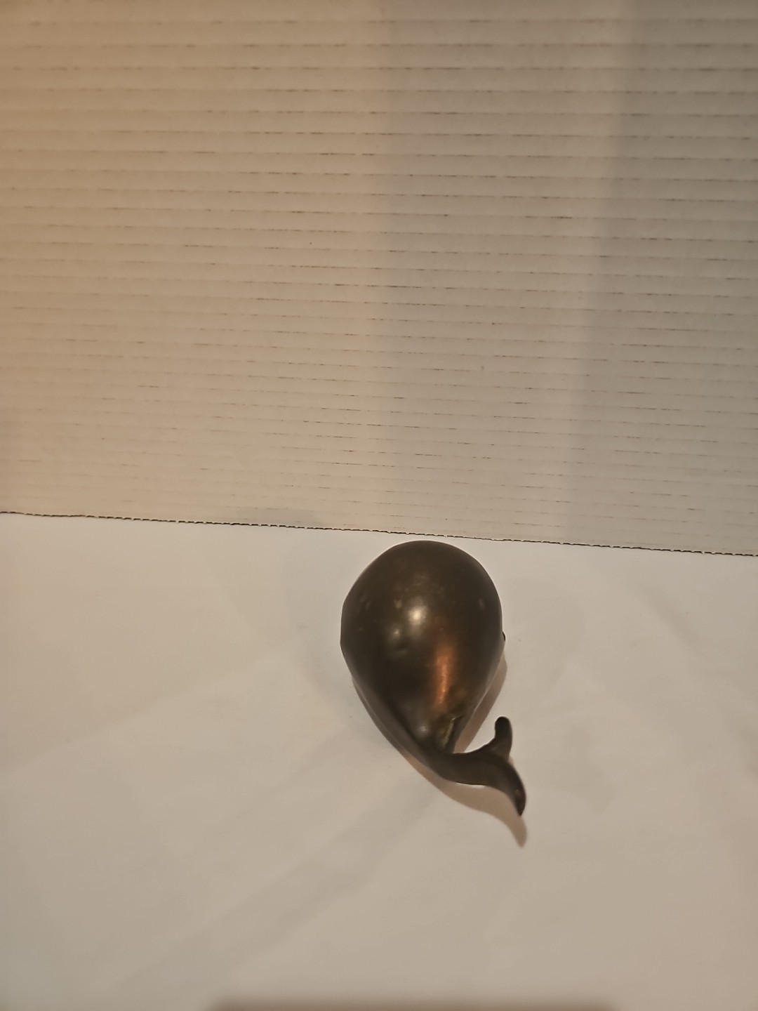 Vintage Solid Brass Open Mouth Whale Ashtray, Trinket Dish or Paperweight