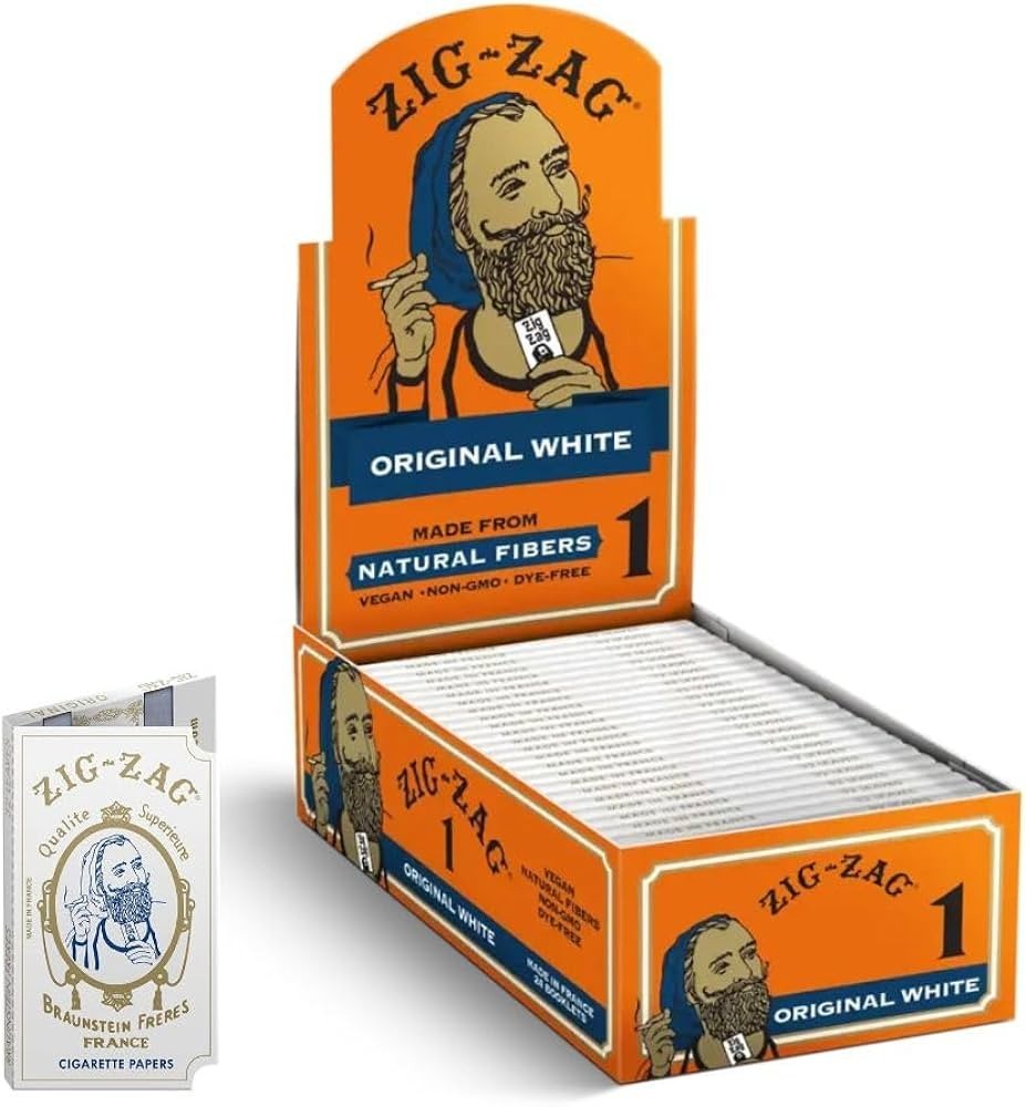 Zig Zag Original White Rolling Papers 24 Booklet (32 Paper Each) -Free Shipping