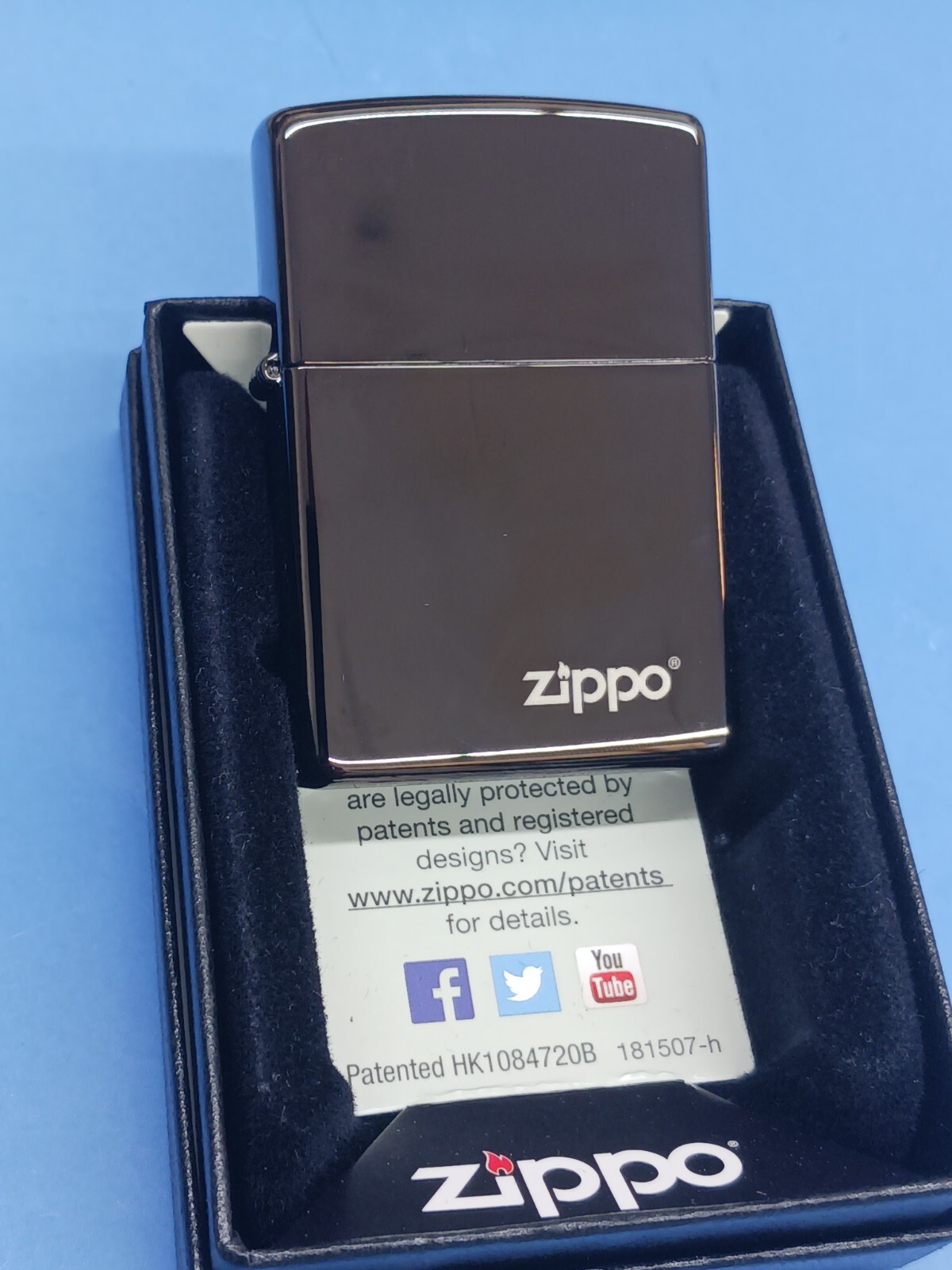 Zippo Ebony with Logo 24756ZL