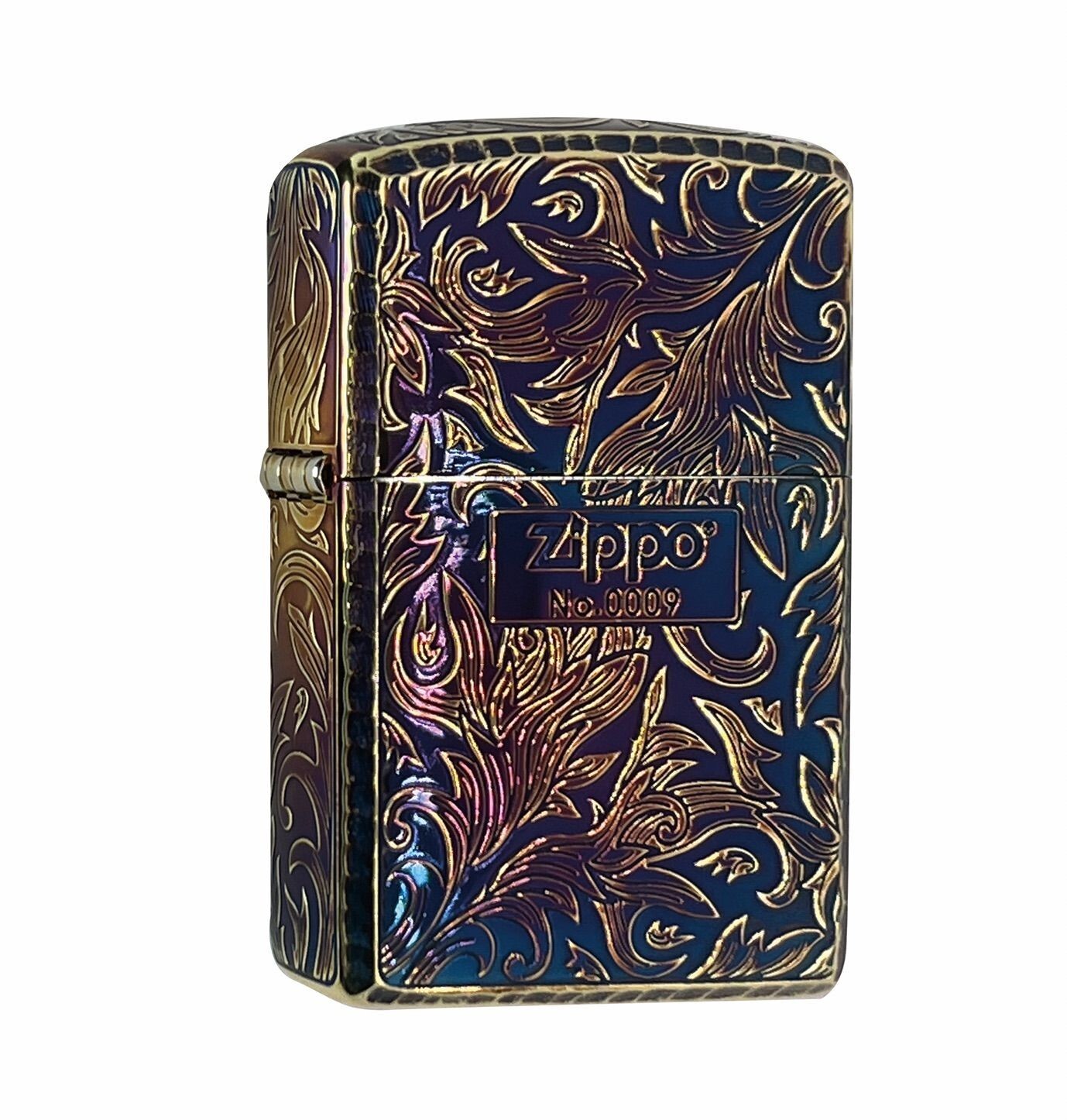Zippo Arabesque Aurora Brass Limited Serial Number Oil Lighter Armor Case Japan