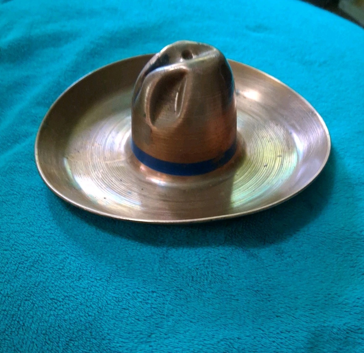 Vintage Copper Cowboy Hat – Western Ashtray Trinket Dish 5.5 ” Decor