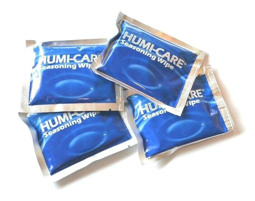 4 Pack HUMI-CARE HUMICARE Cigar Humidor Seasoning Wipe Wipes