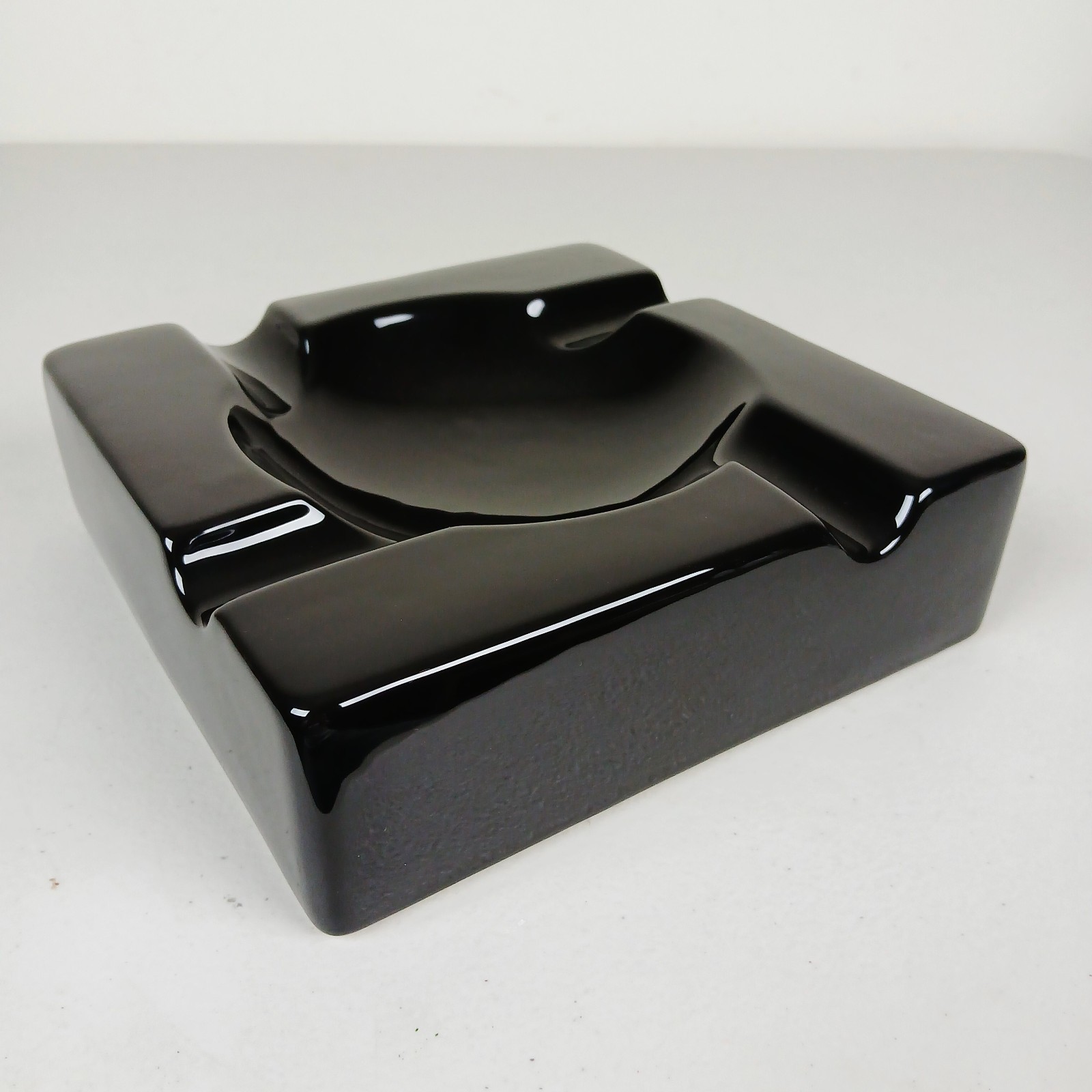 Art Deco Cigar Ashtray Square Ceramic Masculine Mantello Premium