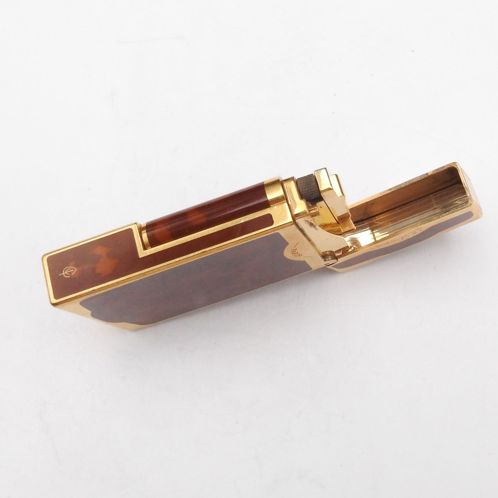S.T. Dupont Ligne Line 2 Montparnasse Maduro Marble Brown Gold No Box Overhauled