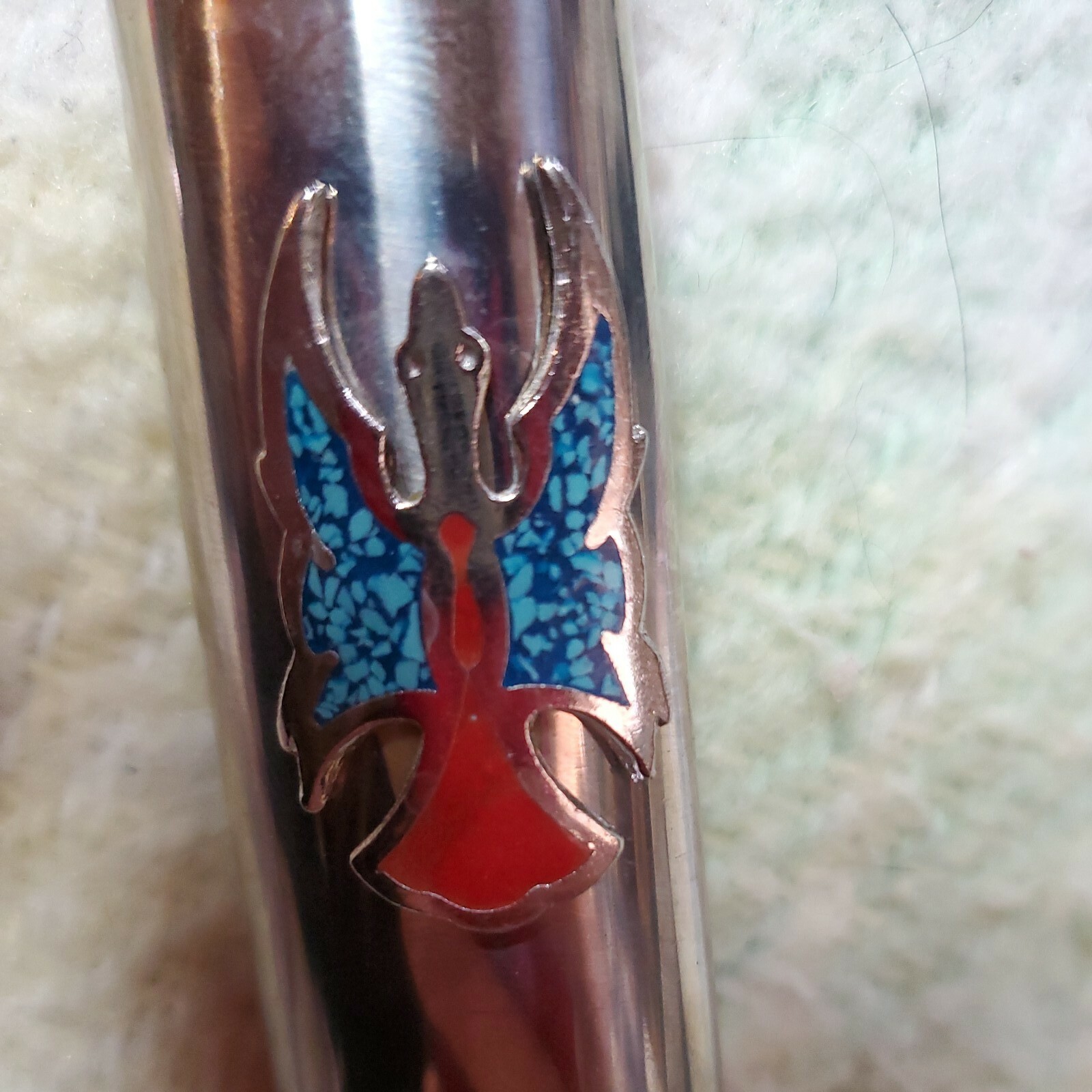 Vtg Lighter Case Thunder Bird Peyote Turquoise Coral Western Cover Holder fo Bic
