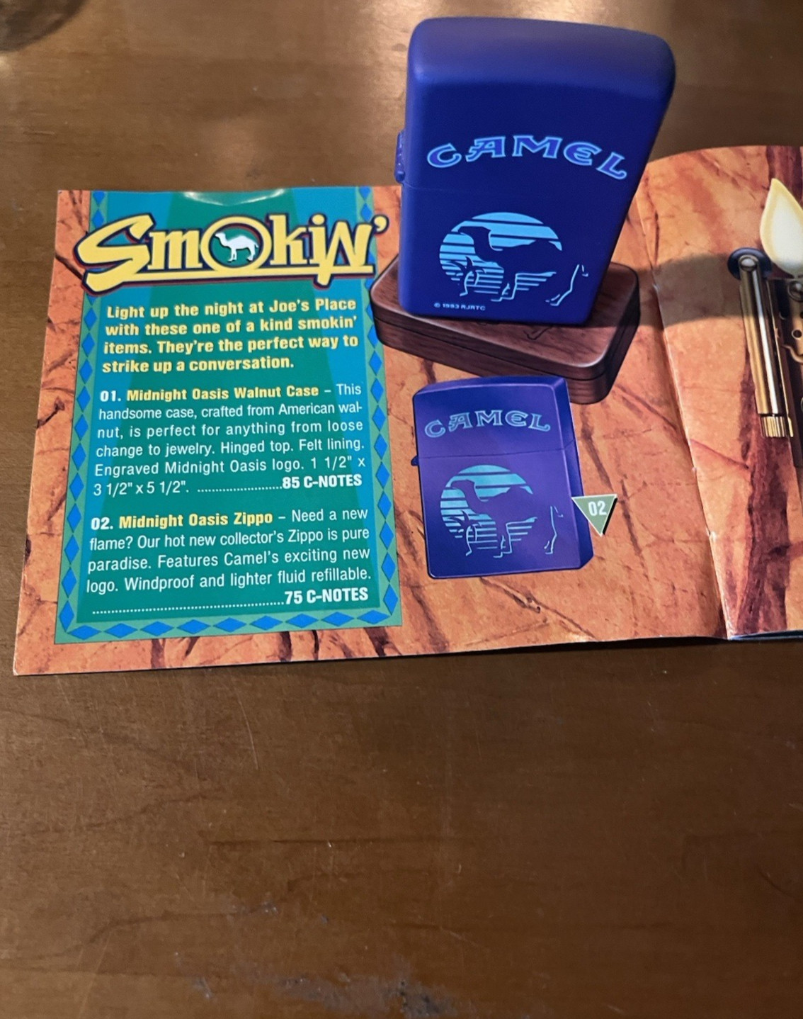 Camel Midnight Oasis Zippo Lighter. Camel Vintage Collectable Lighter is sealed.