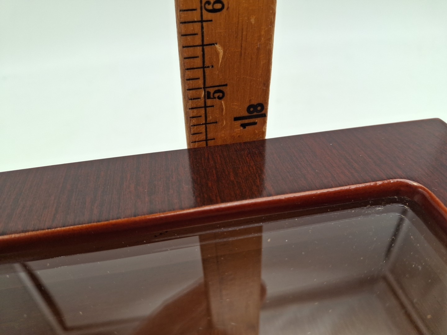 Humidor Supreme Wood Cigar Box Cedar Lined w Hygrometer Glass Top See Through
