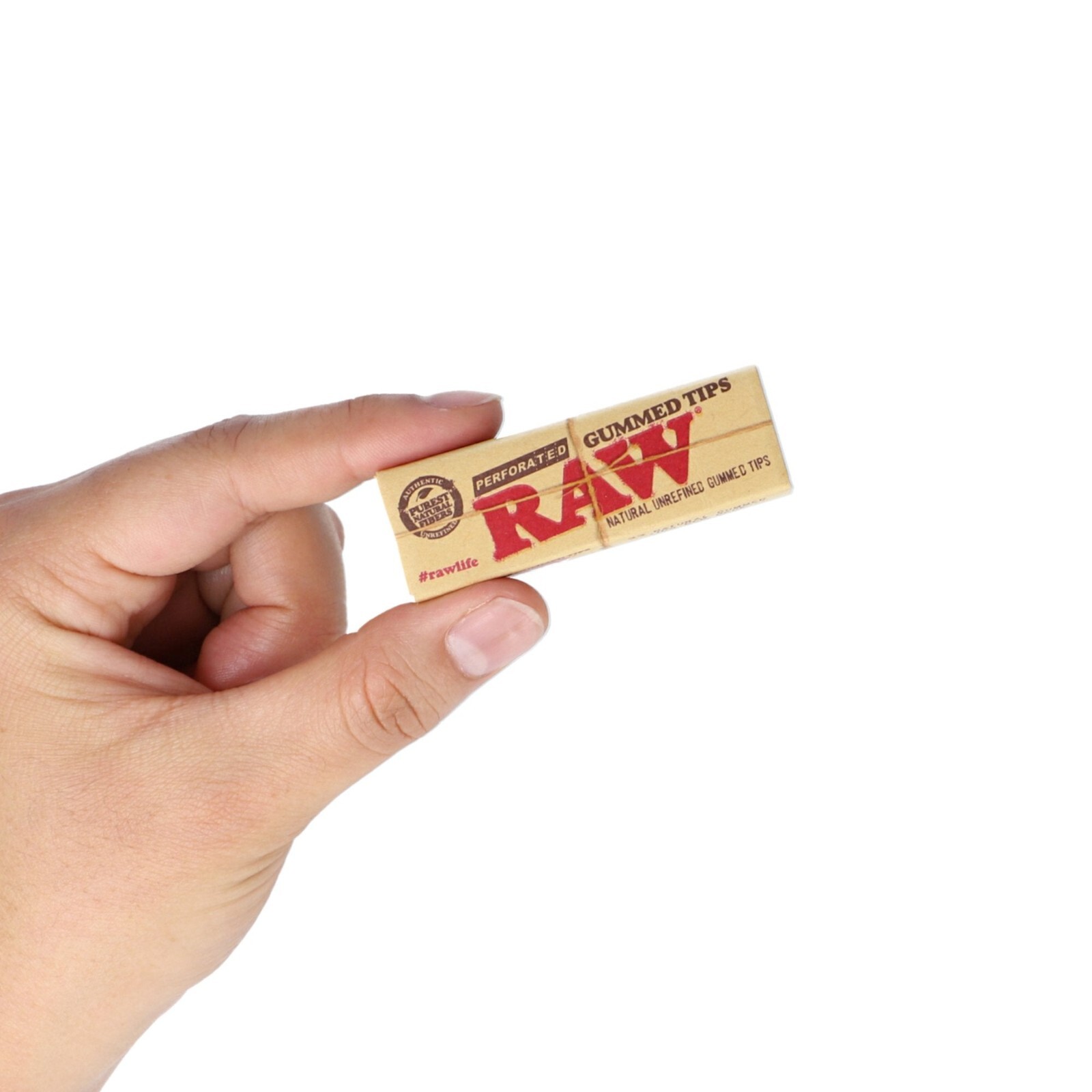 RAW Perforated Gummed Rolling Tips (24 pcs) – Full Box
