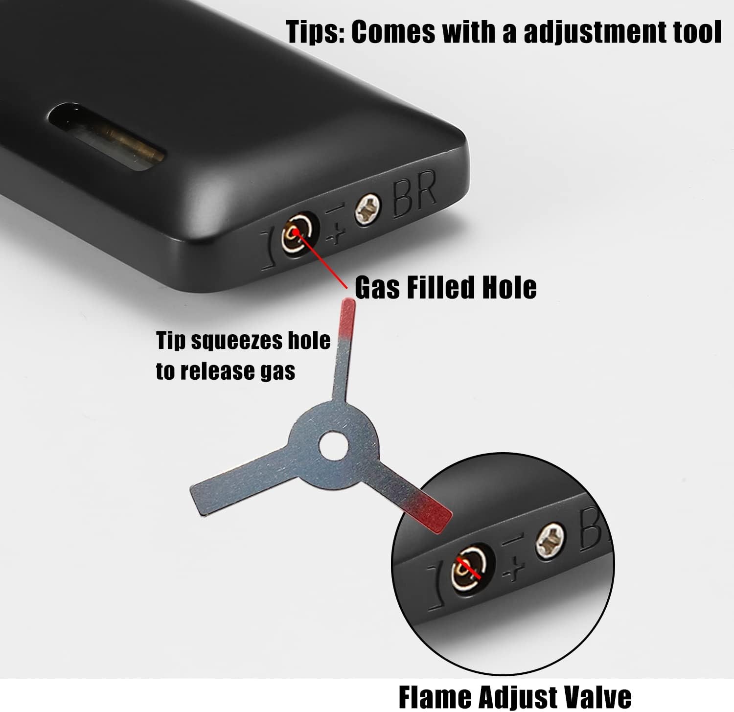 2 Pack Mini Torch Lighter Butane Refillable, Double Flame Black