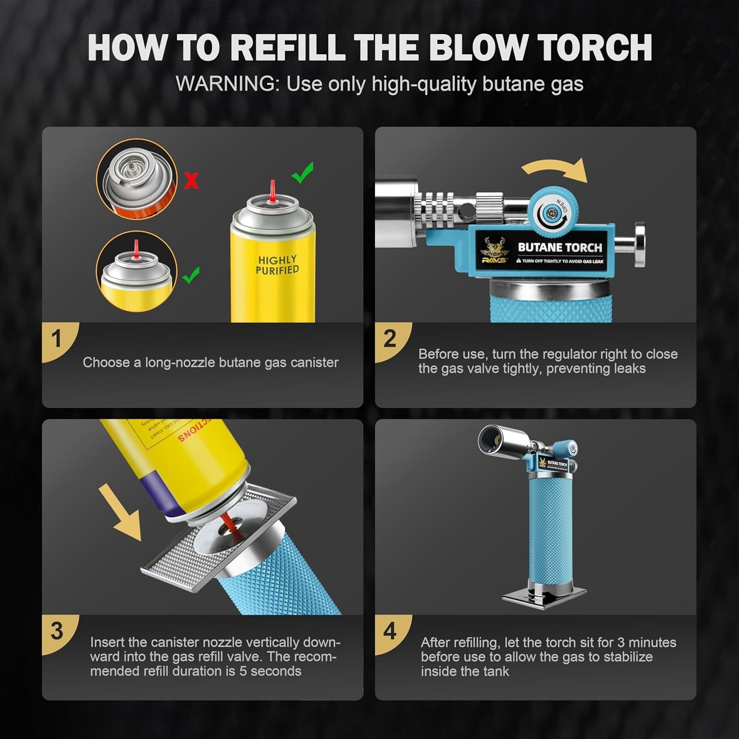 Metal Mini Torch for Baking, Soldering, Resin Art