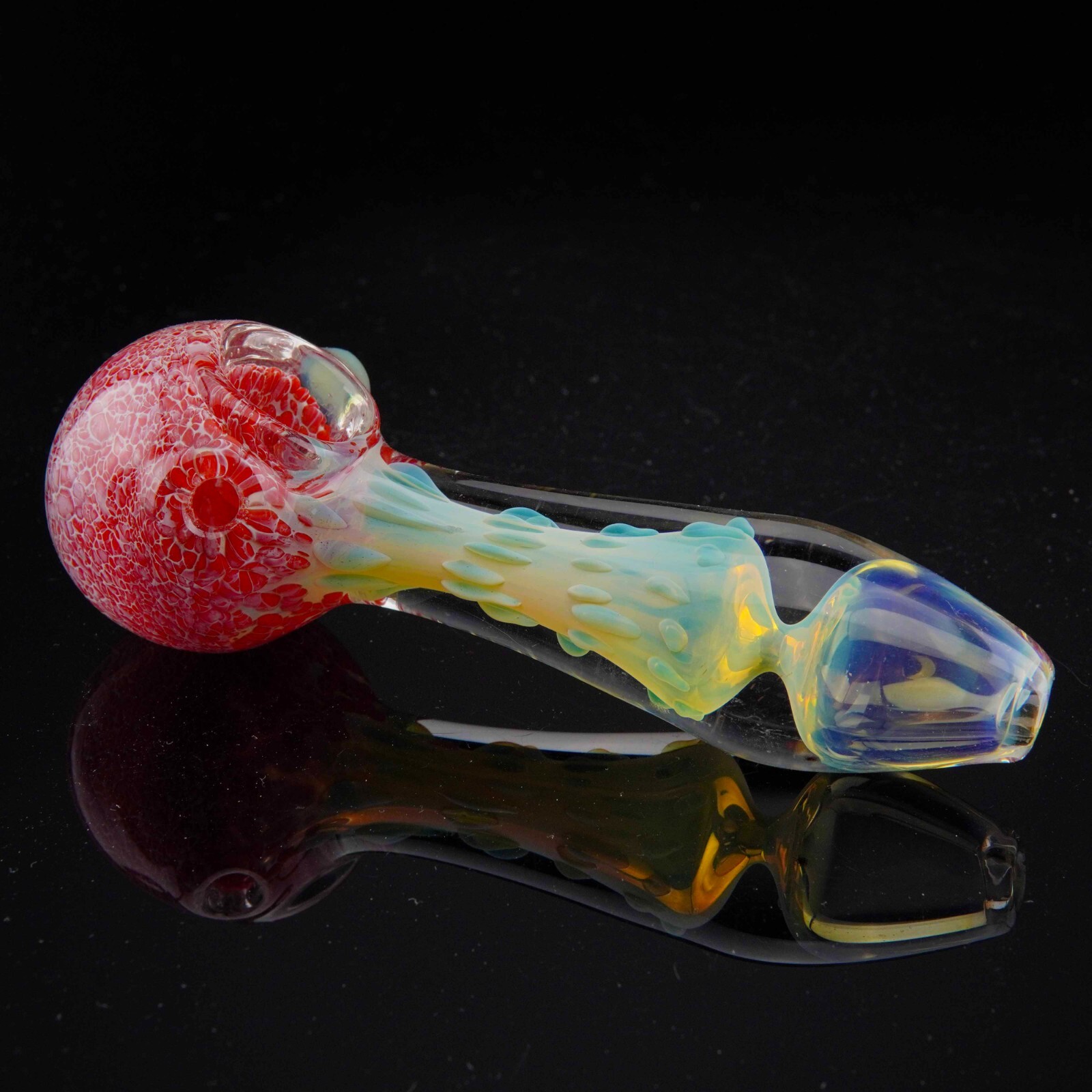 4.5 inch Handmade Heavy Lava Red Cosmic Syphon Tobacco Smoking Bowl Glass Pipes