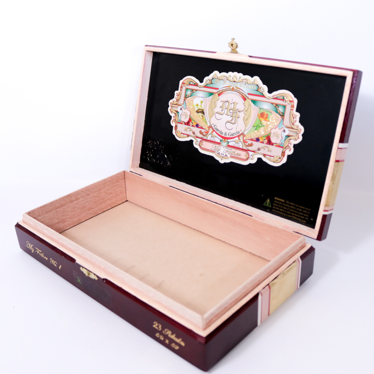 My Father Cigars No. 1 Robusto Empty Wood Cigar Box 10.5″ x 6.25″ x 2″ ~
