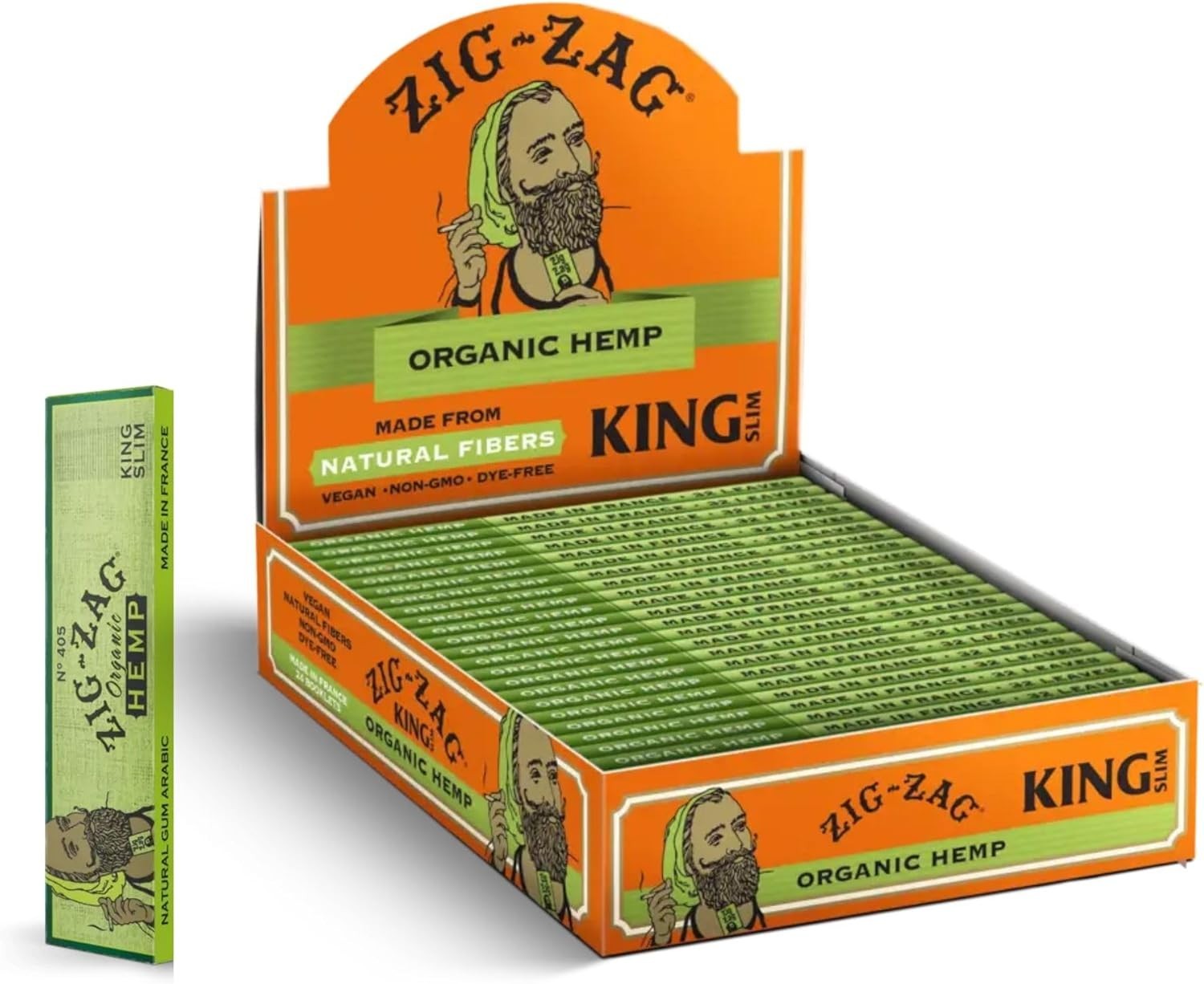 Hemp Rolling Papers King Size (24 Booklets) – 32 Sheets Each – 110 mm