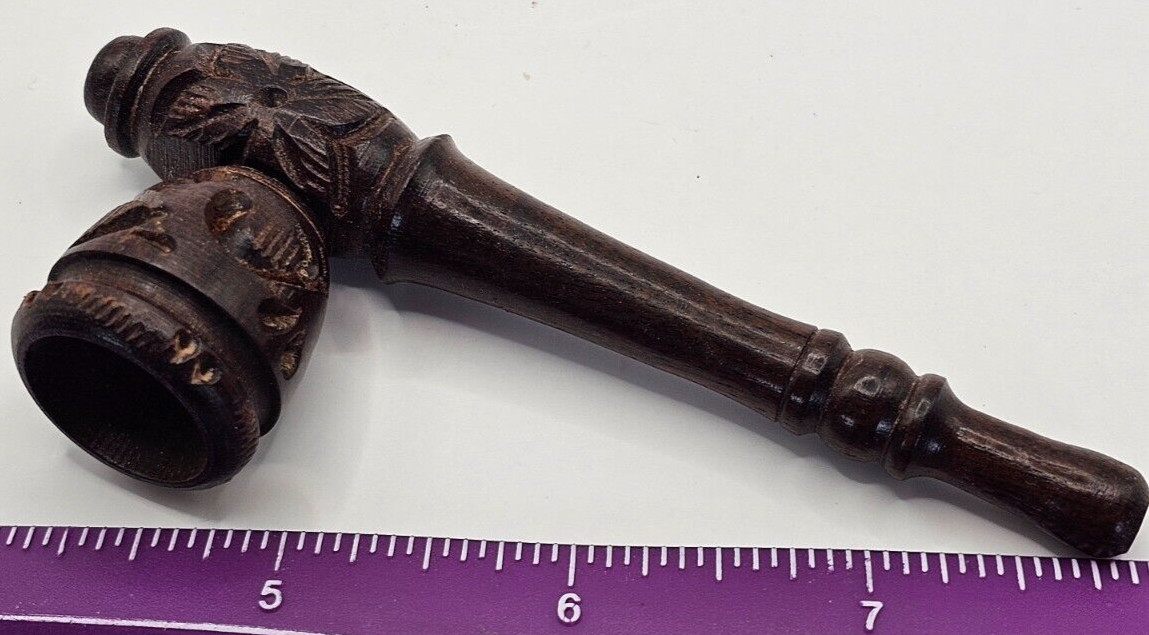 4” Rosewood Hand Smoking Pipe w/Carb – FREE SHIPPING – HANDMADE w/ Screens