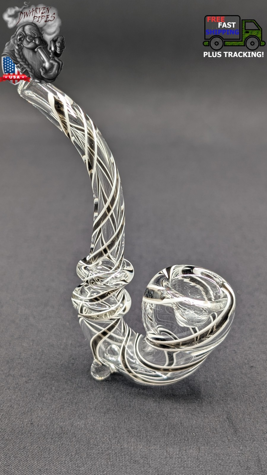 4″ Inch Tobacco Sherlock Glass Bowl Pipe BK10