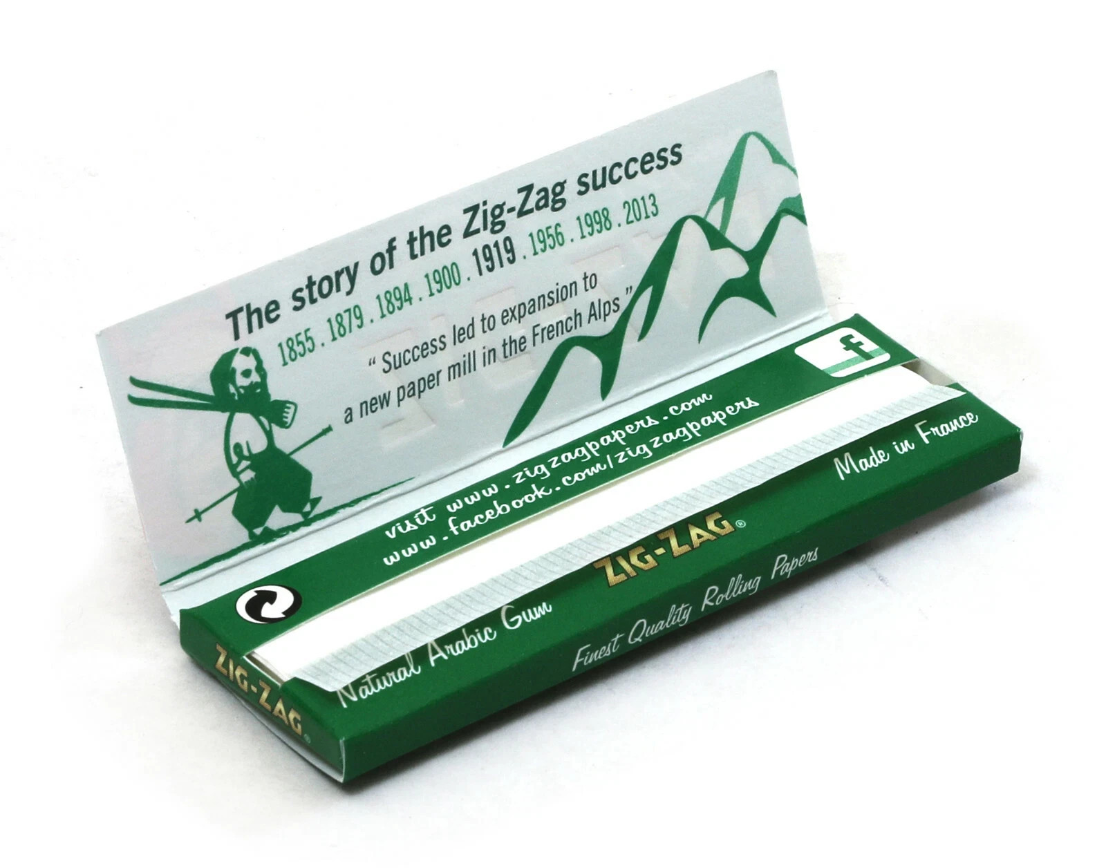 ZIG-ZAG Green Regular size Cut Corners Rolling Smooth Slow Burn – 100 booklets