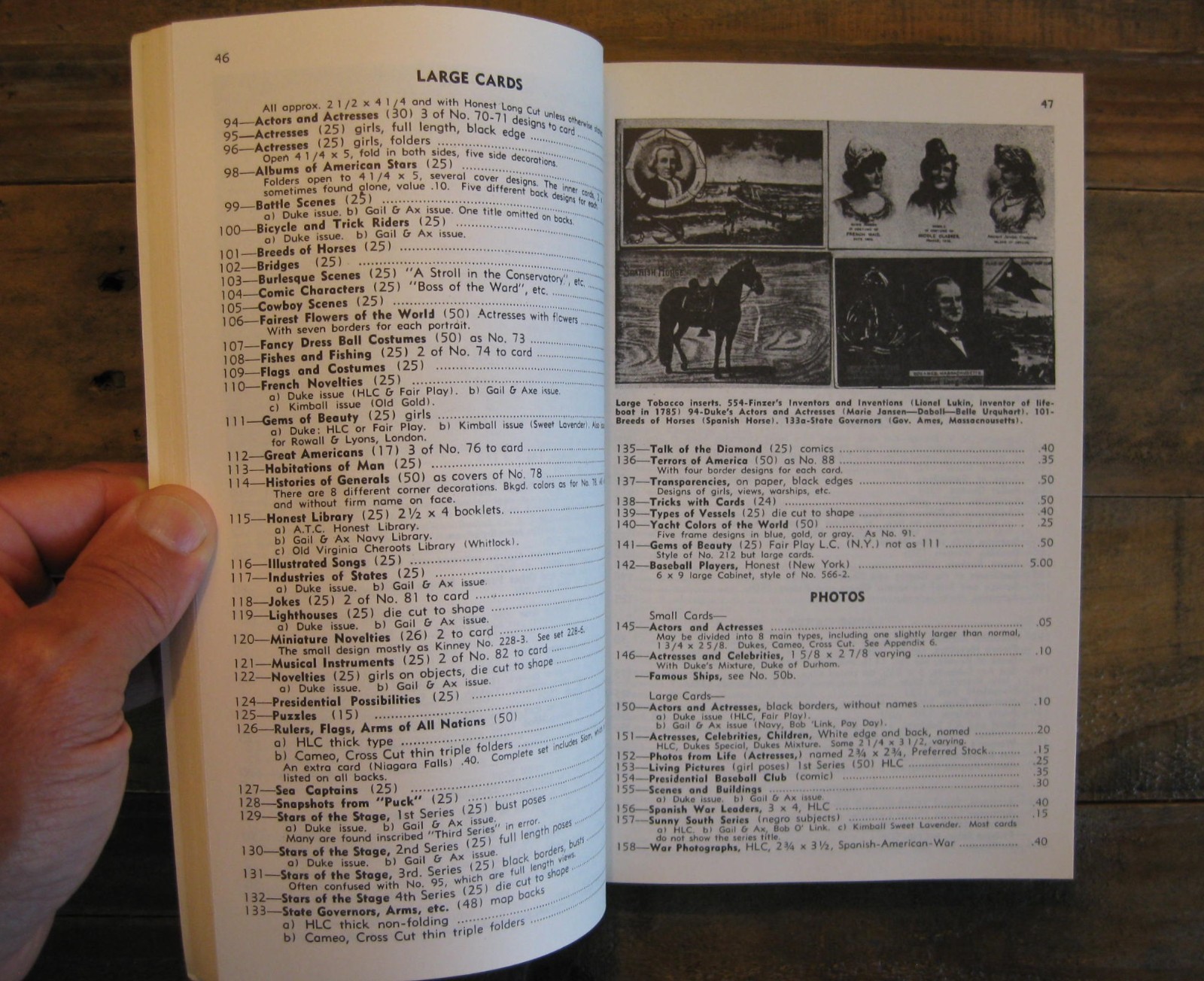 1967 1988 Reprint – The American Card Catalog – Jefferson Burdick Standard Guide
