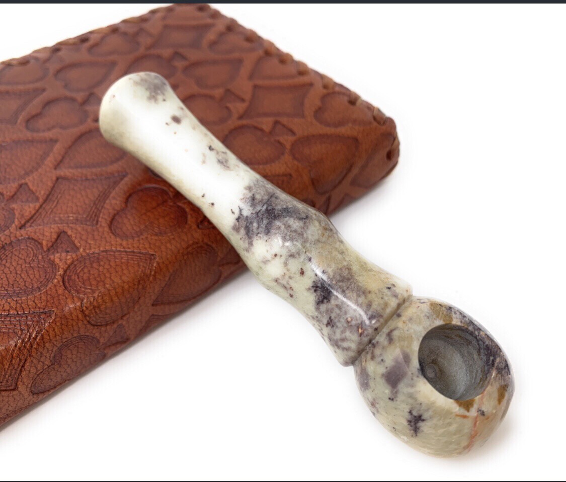 Matchpipe Scoop bowl Stone Smoking Pipe Onyx Marble Stone Pocket Tobacco Pipe