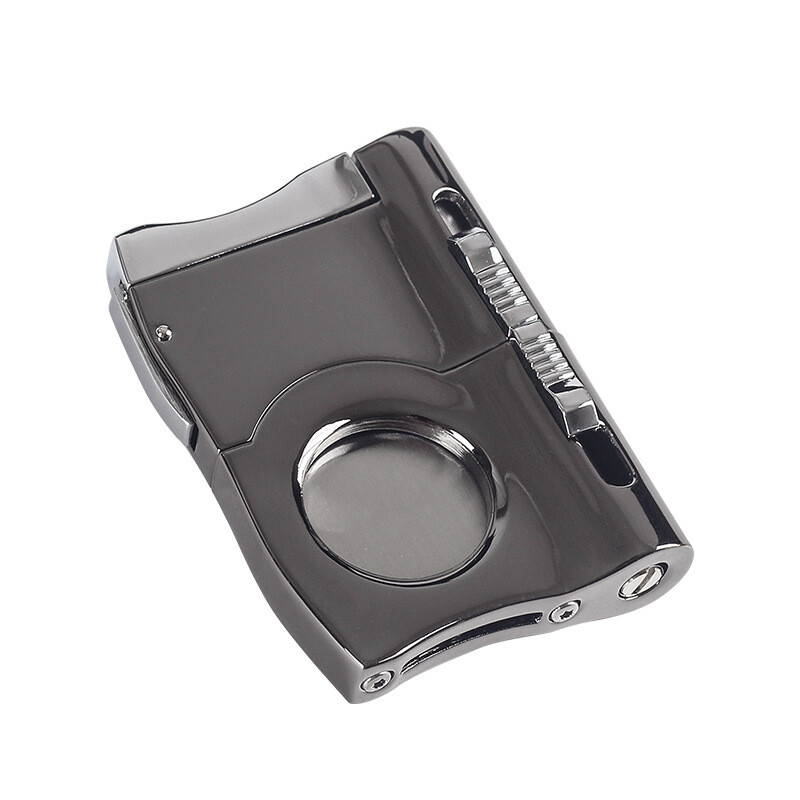 2 in 1Portable Stainless Steel Cigar Cutter Sharp Blade Pockets Cigar Drill Tool