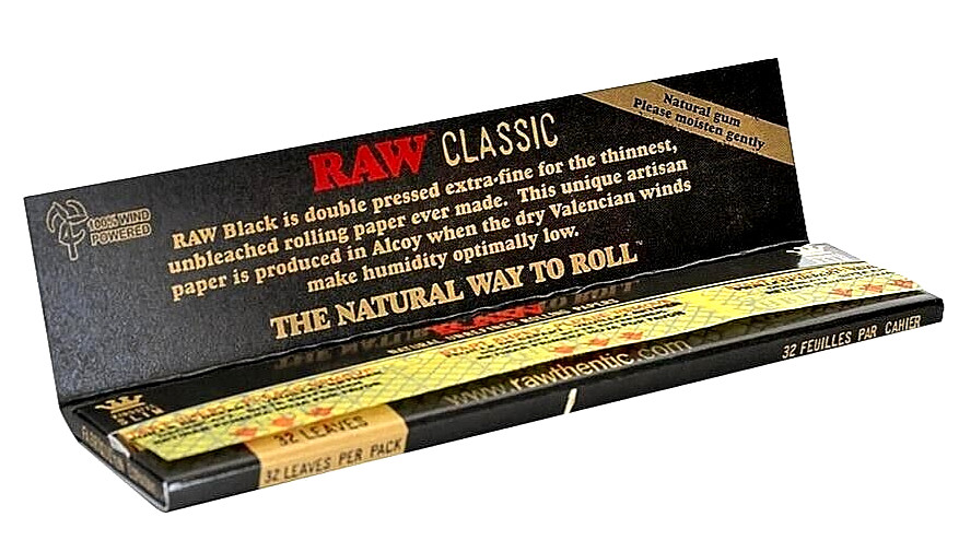 Raw Black King Size Classic Rolling Papers 1 Pack Discounts* *USA SHIPPED*