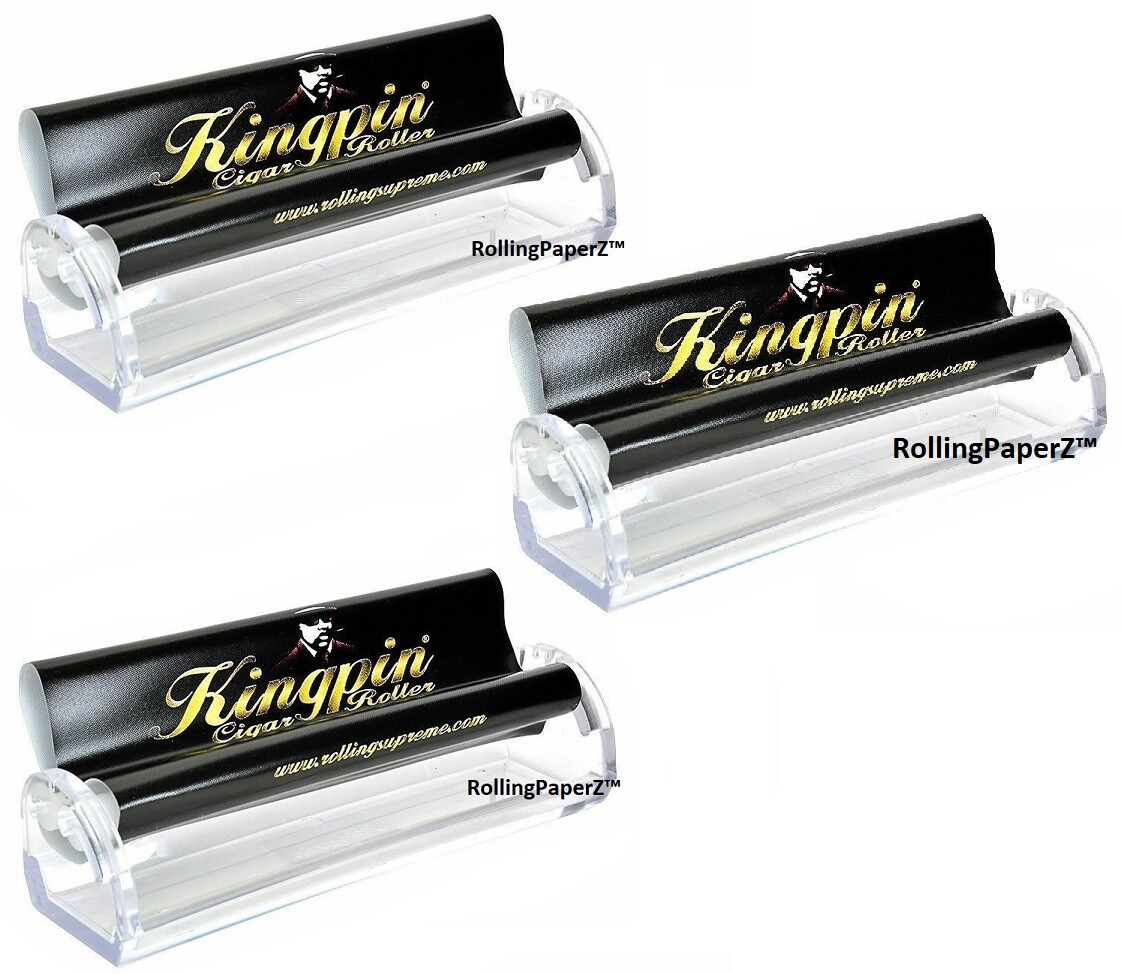 3X Kingpin Cigar Roller Machines Roll Perfect Blunt Size (120mm) Cigars Easily