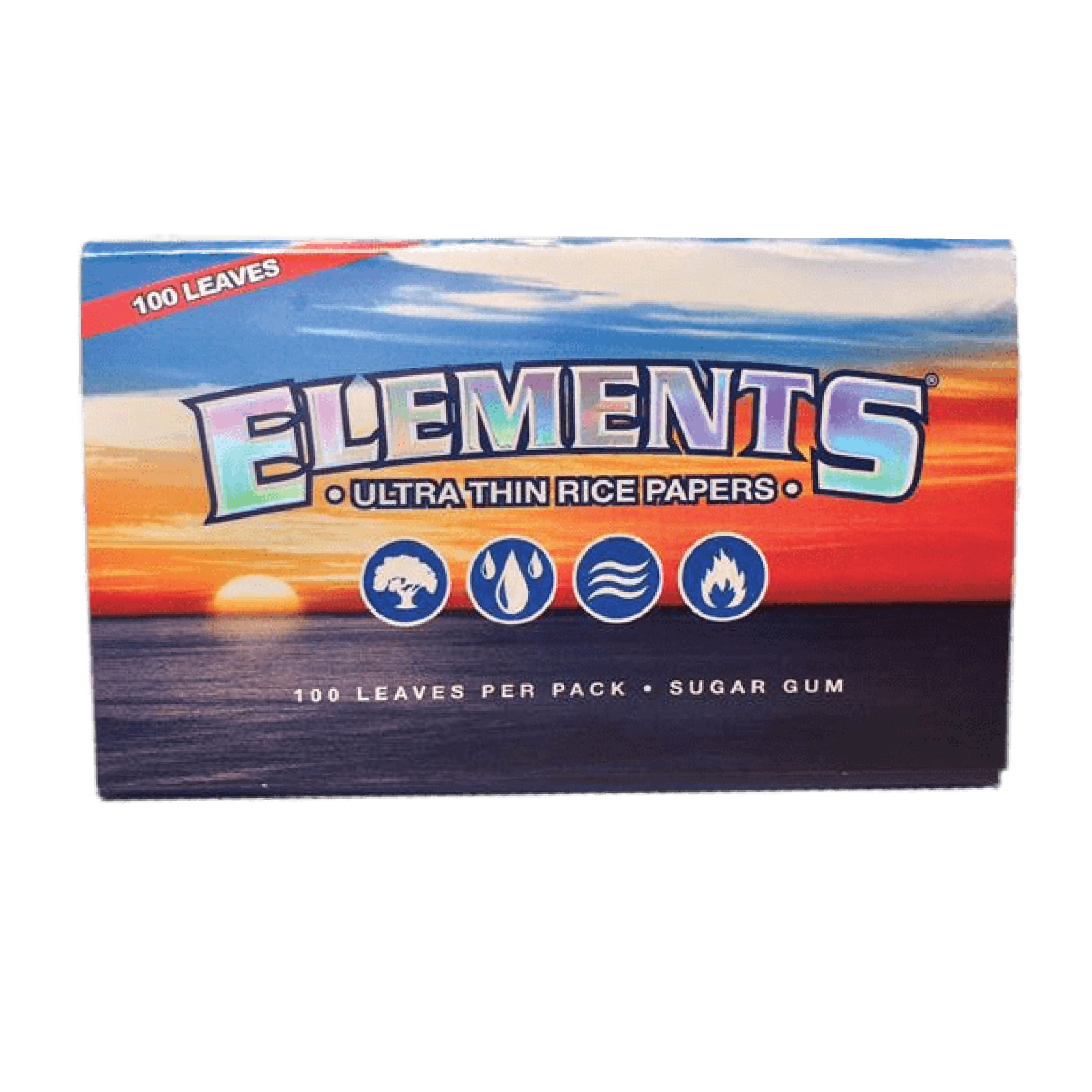 Full Box 25x Packs Elements Single Wide 1.0 | 100 Papers Each | 2 Rolling Tubes