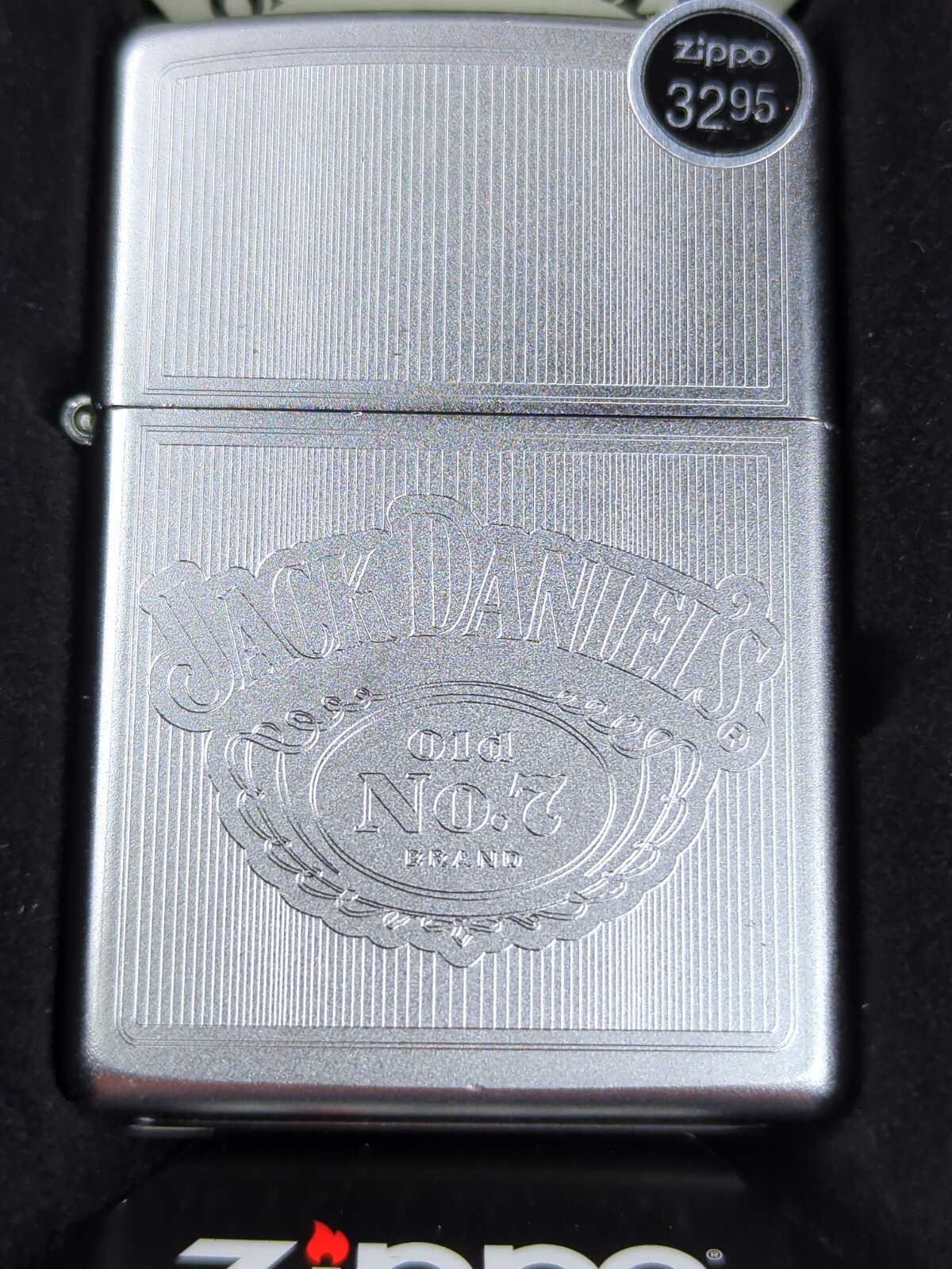 Zippo 81224 JACK DANIEL’S “Old No 7 BRAND” on Satin Chrome Lighter – FEB (B) 23