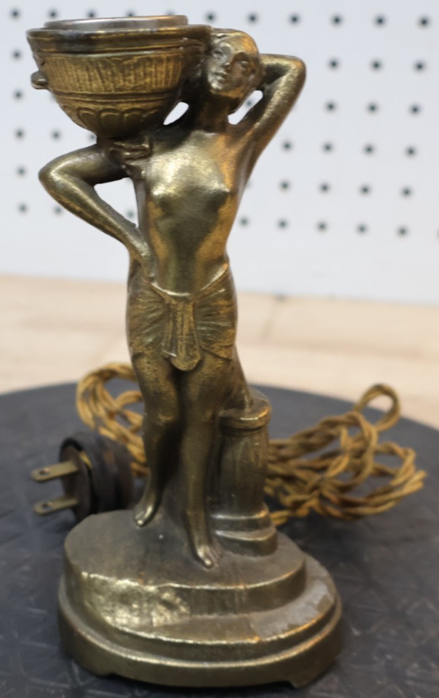 Rare Figural Art Nouveau “Just-Tip-It” Elec Cigar Lighter H. Herschberg & Co.