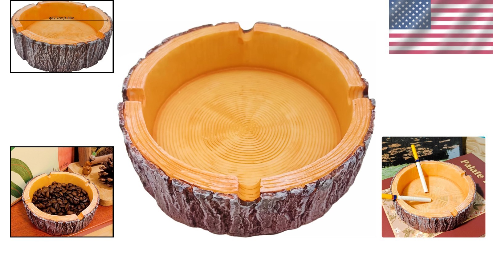 Versatile Smokeless Ashtray – Rustic Design for Indoor & Outdoor Enjoyment