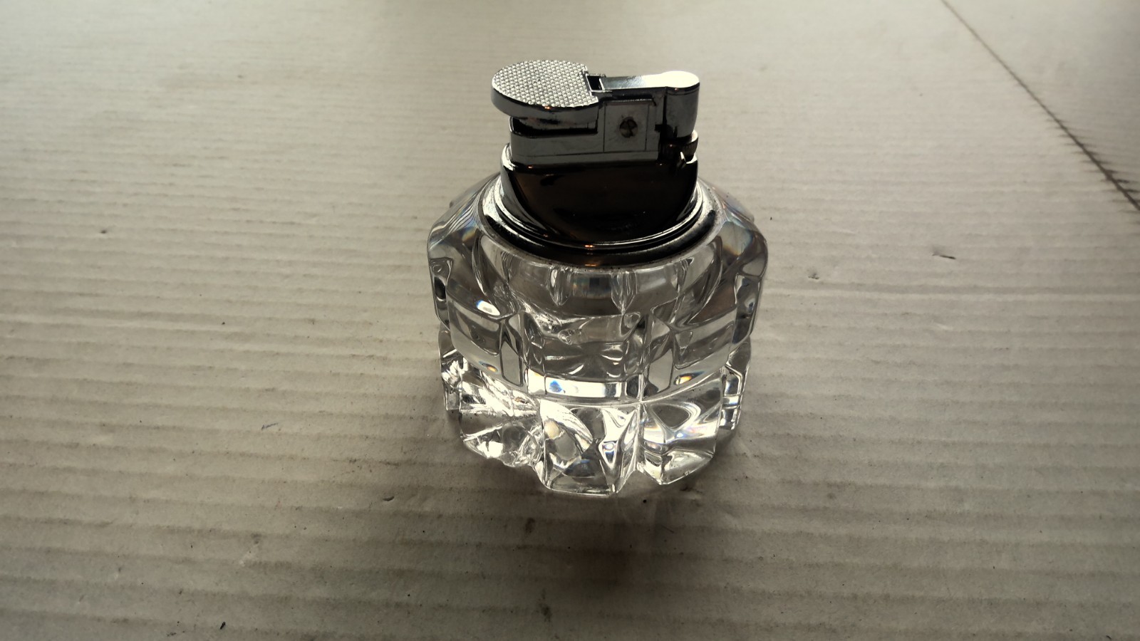 Vintage Gas Tabletop Lighter Retro 60’s 70’s Antique Glass