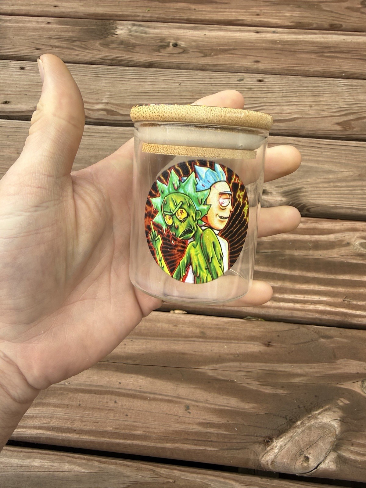 Mirage “Rick and Morty” Glass Storage/Stash Jar
