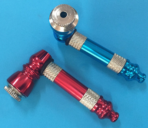((((set Of 2 Pcs )))ANODIZED metal pipes for tobacco