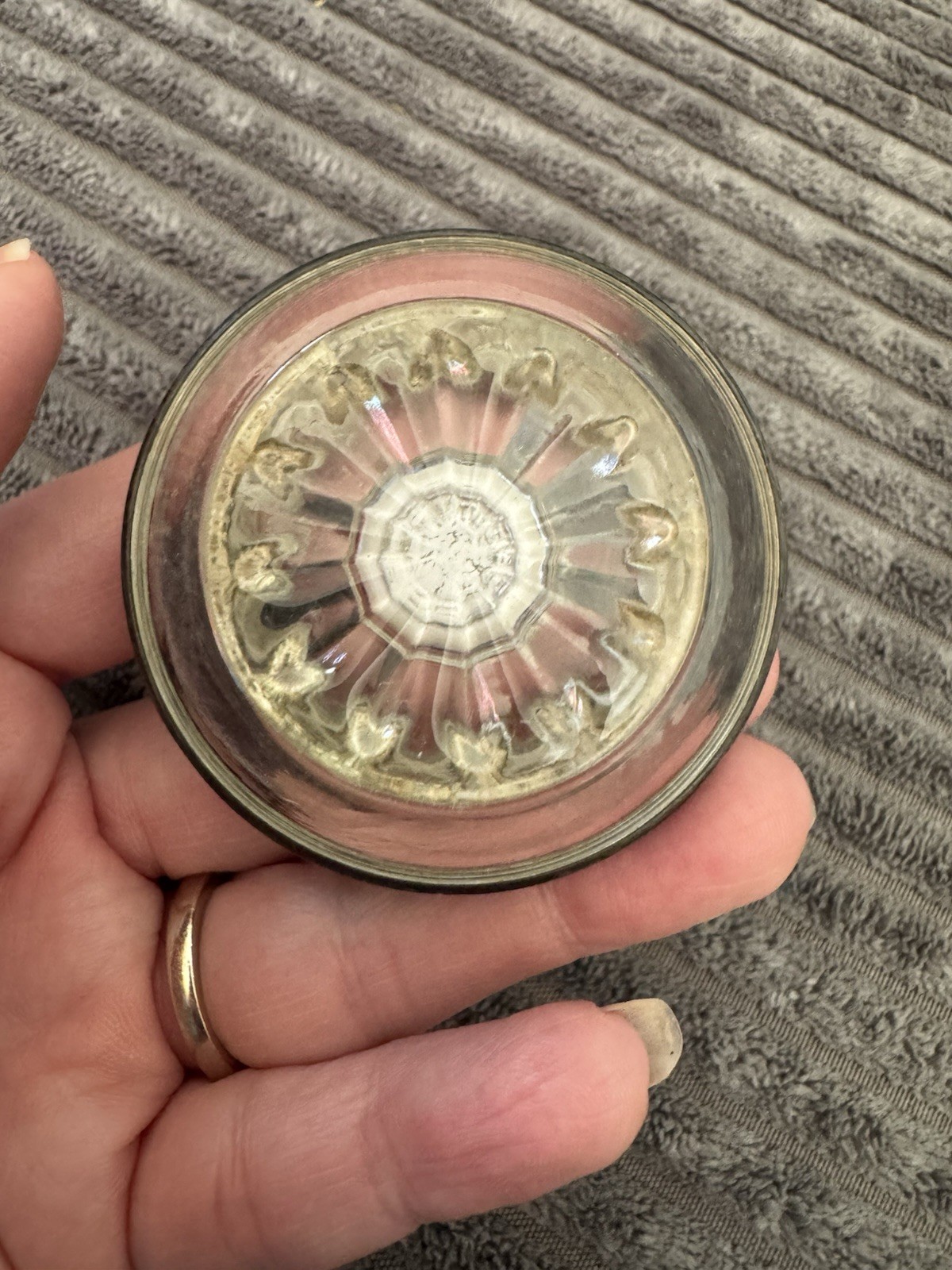 Amston Sterling Silver & Glass Hy Glo Table Fluid Wick LIGHTER Vintage