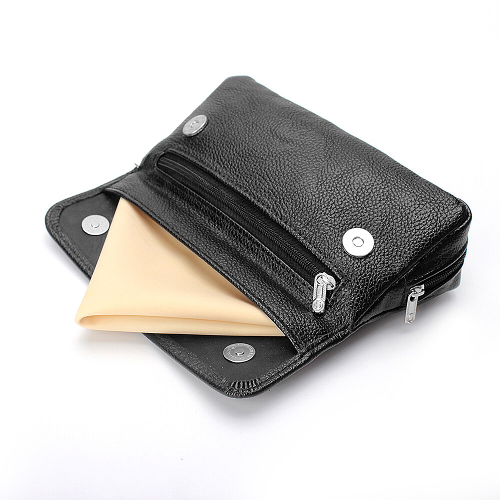 OLD FOX Tobacco Pouch PU Leather Bag for 2 Pipe Smoking Accessories Portable Bag