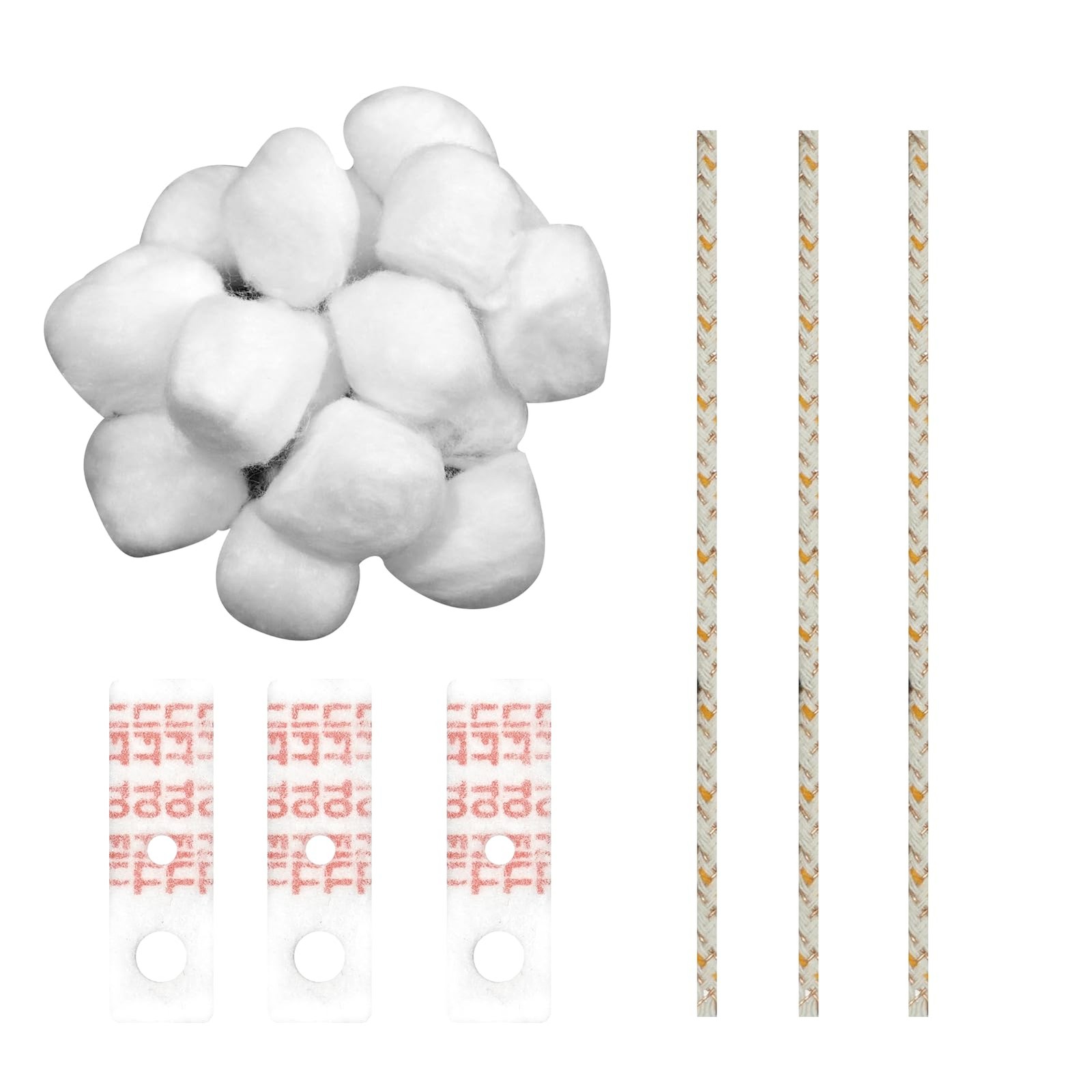 3Sets Universal Petrol Gas Fluid Lighter Replacement Repair Kit Cotton Wick Felt