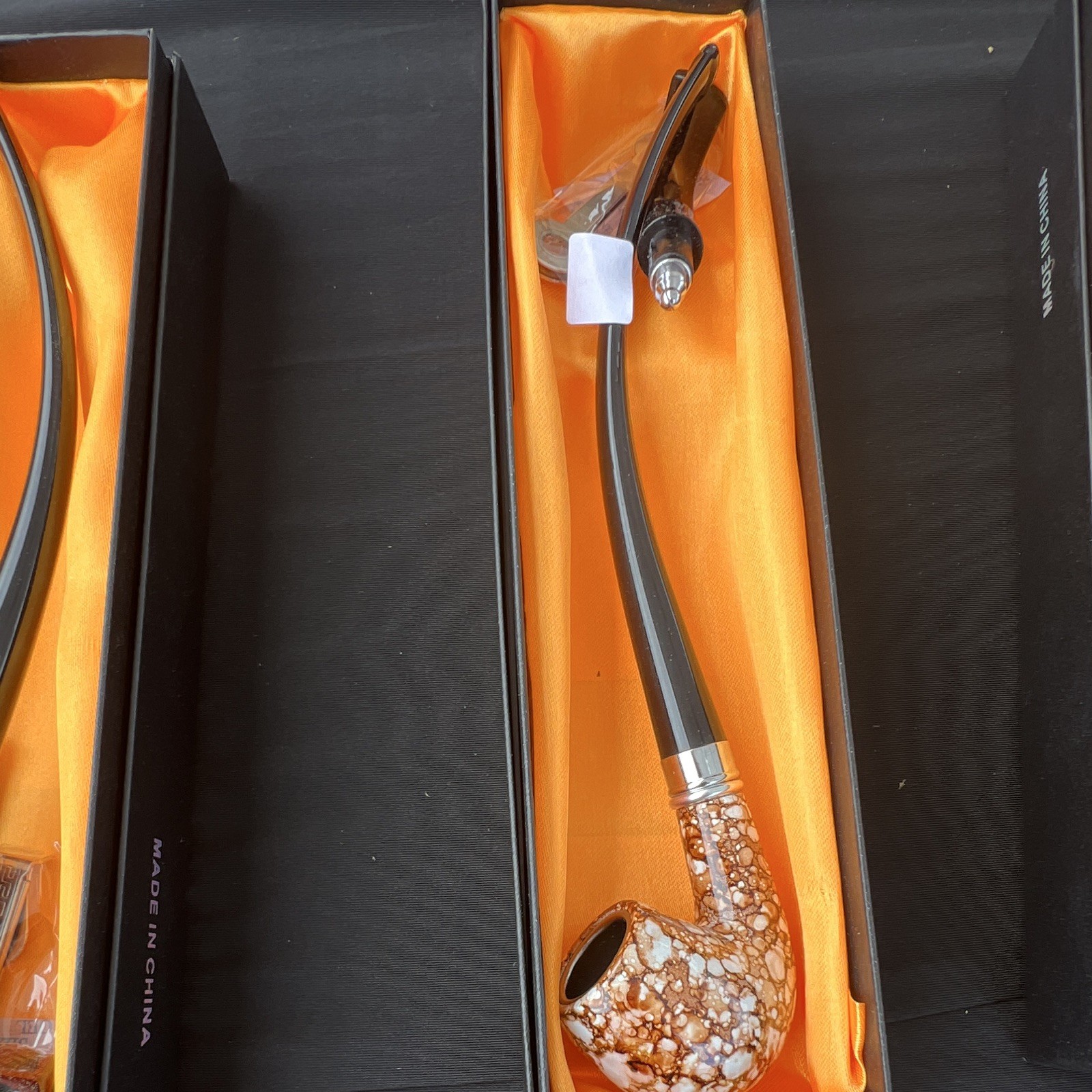 Unsmoked Bent Tobacco Smoking Pipe in Presentation/Gift Box with Box #8
